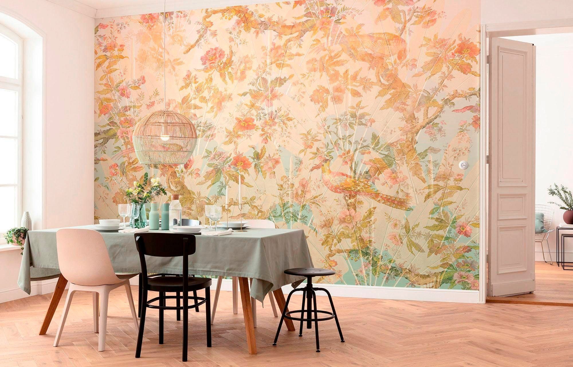 Komar Vliesbehang Digitale print vlies - Oiseau de Paradis - Afmeting 350 x 255 cm