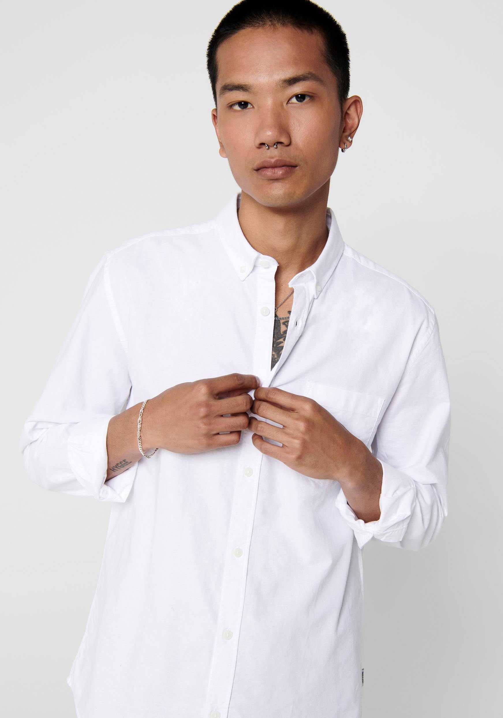 ONLY & SONS Overhemd met lange mouwen ONSALVARO SLIM LS OXFORD SHIRT NOOS