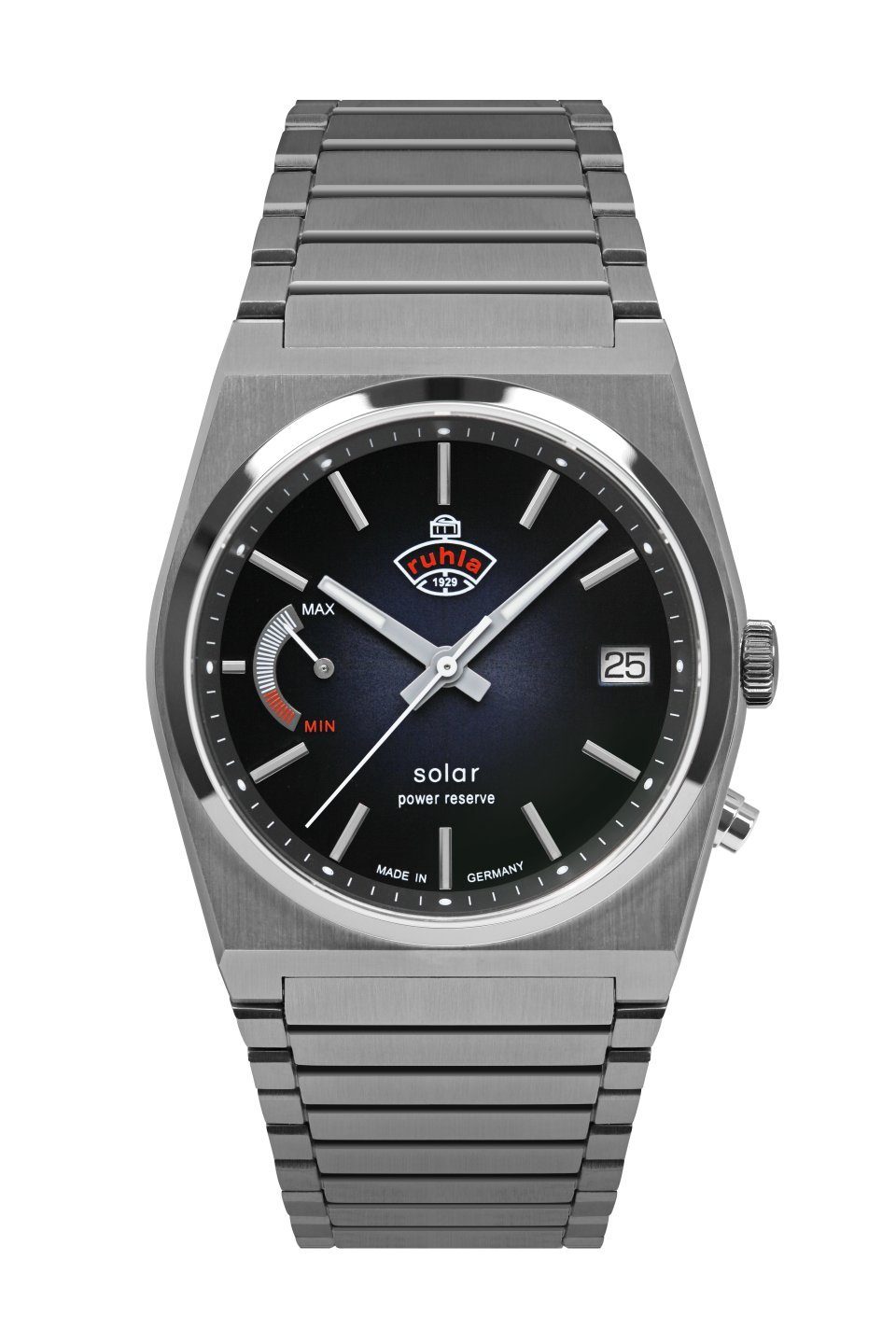 ruhla Solarhorloge Space Control Solar, 4640M3 Herenhorloge, datum, lichtgevende wijzers,...