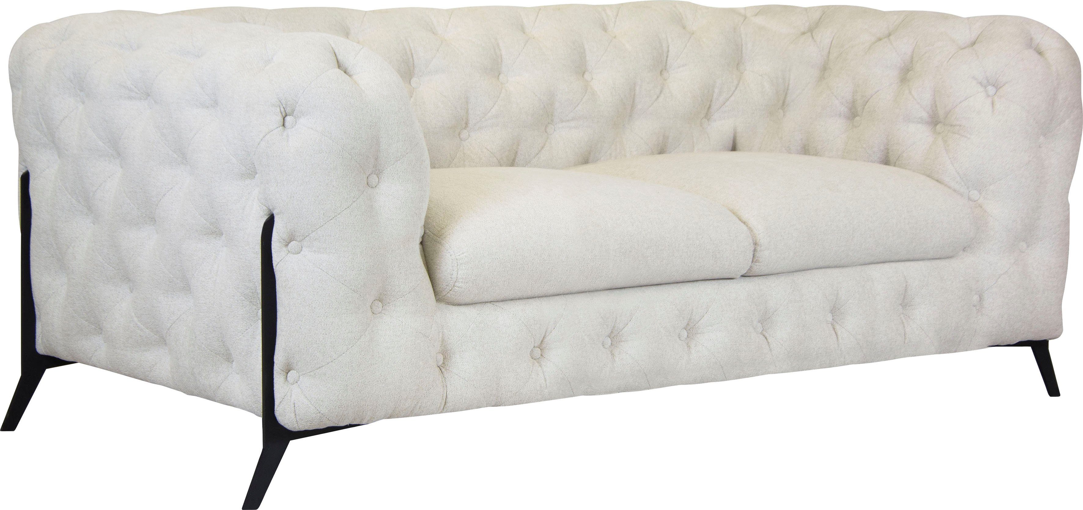 Leonique Chesterfield-bank Amaury luxueuze capitonnage, moderne chesterfield look, kleur van de poten ter keuze