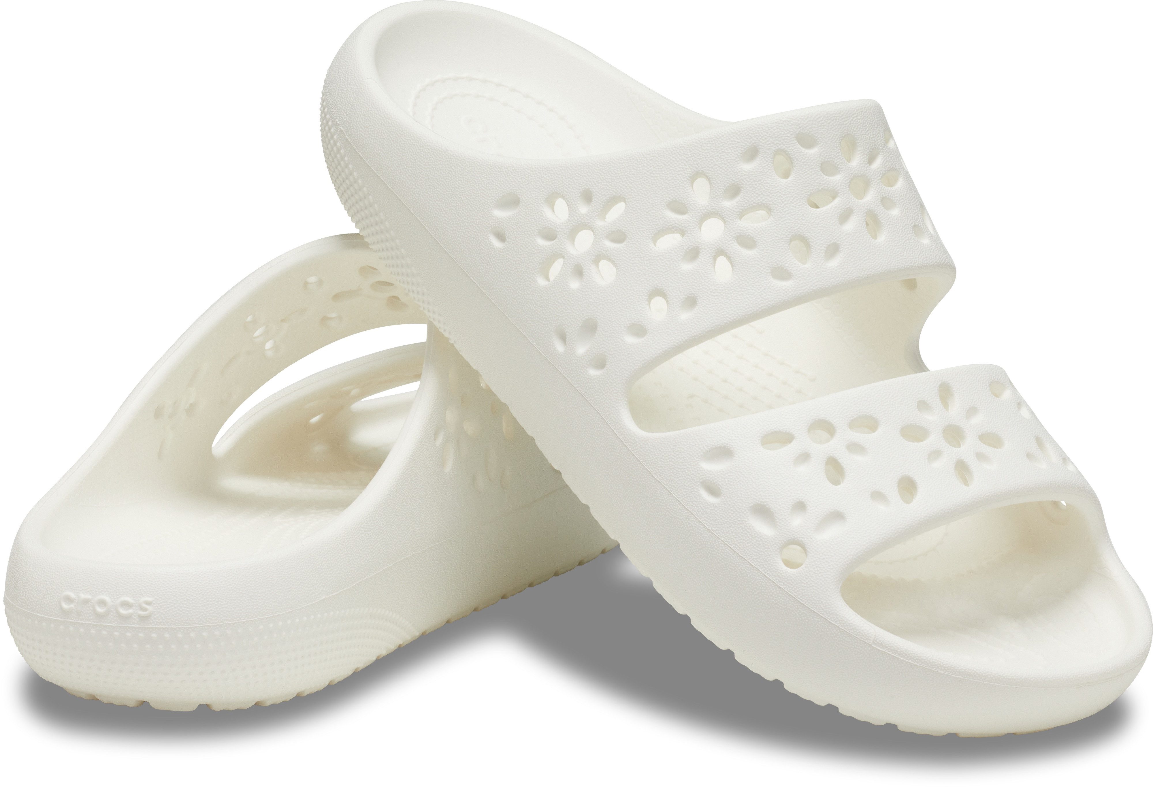 Crocs Badslippers Classic Floral Cut Out Sandal