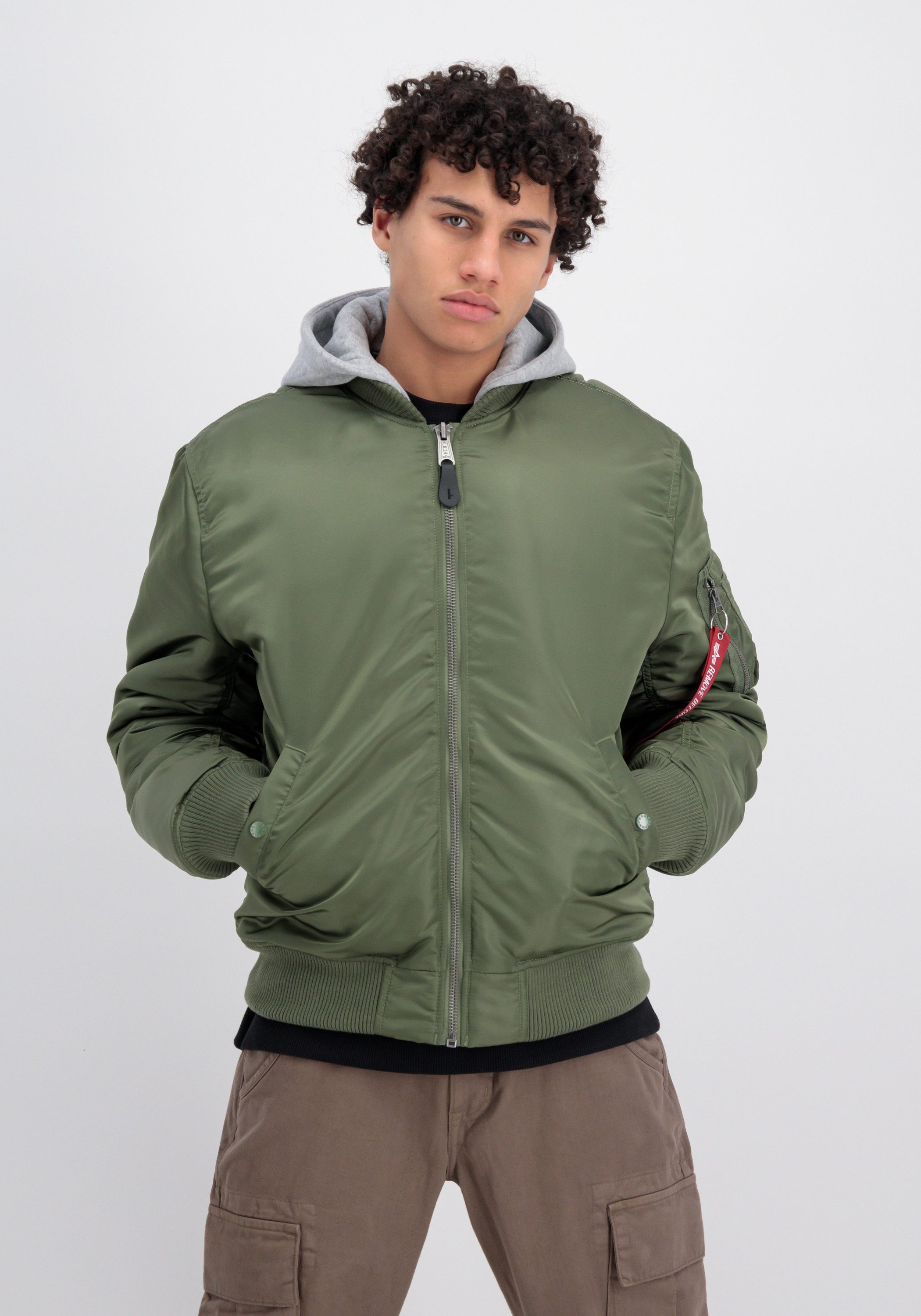 Alpha Industries Bomberjack MA-1 Zip Hood Back EMB
