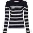 tommy hilfiger trui met ronde hals org co striped scoop-nk sweater in modieuze streep-look blauw