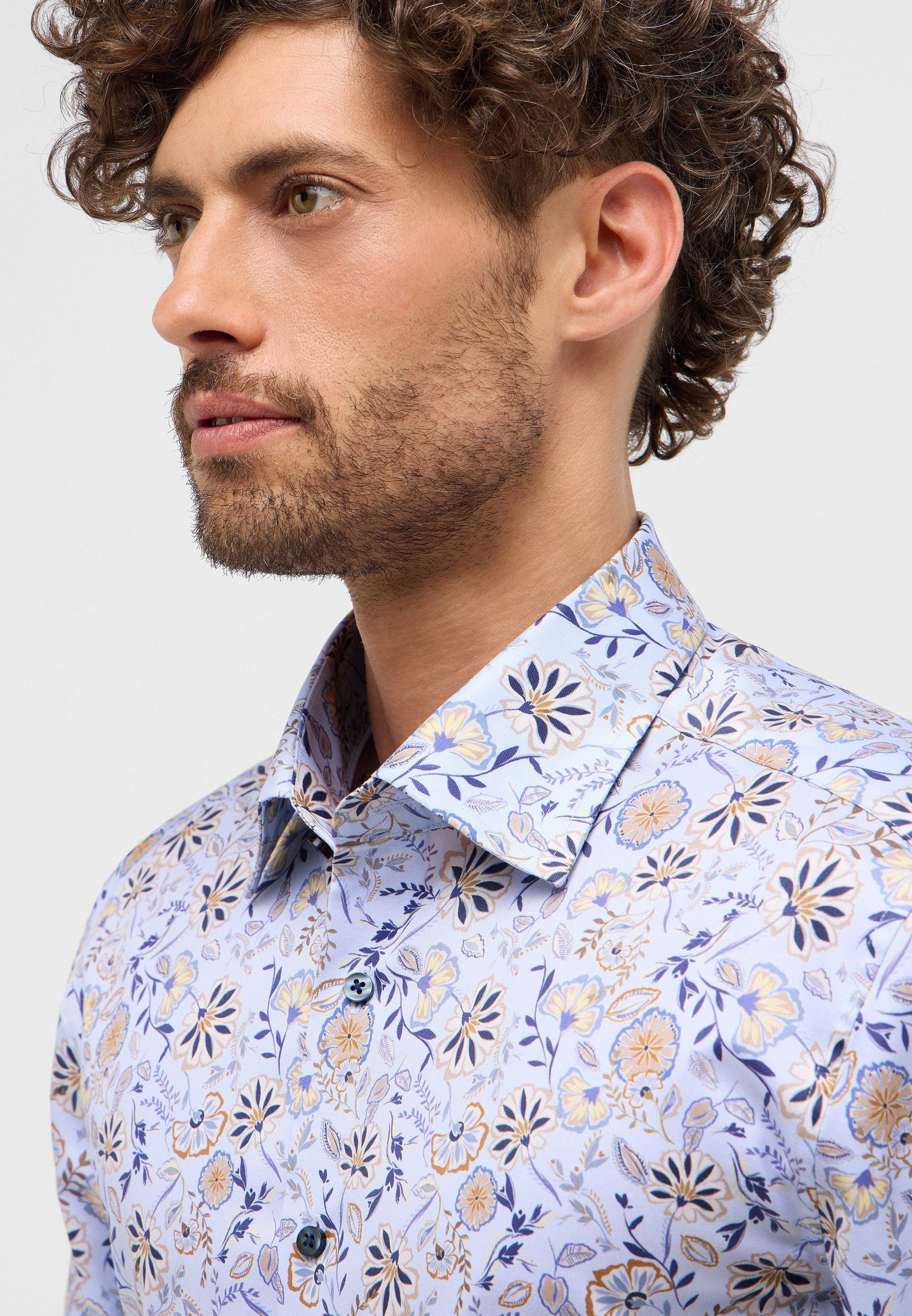 Eterna Overhemd met lange mouwen Slim fit NON IRON (strijkvrij)
