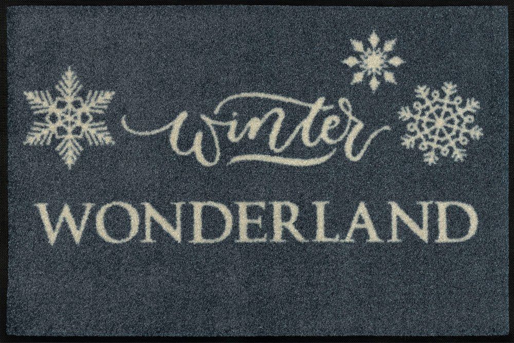 wash+dry by Kleen-Tex Mat Winter Wonderland Inloopmat, met quote, geschikt voor binnen en buiten, wasbaar
