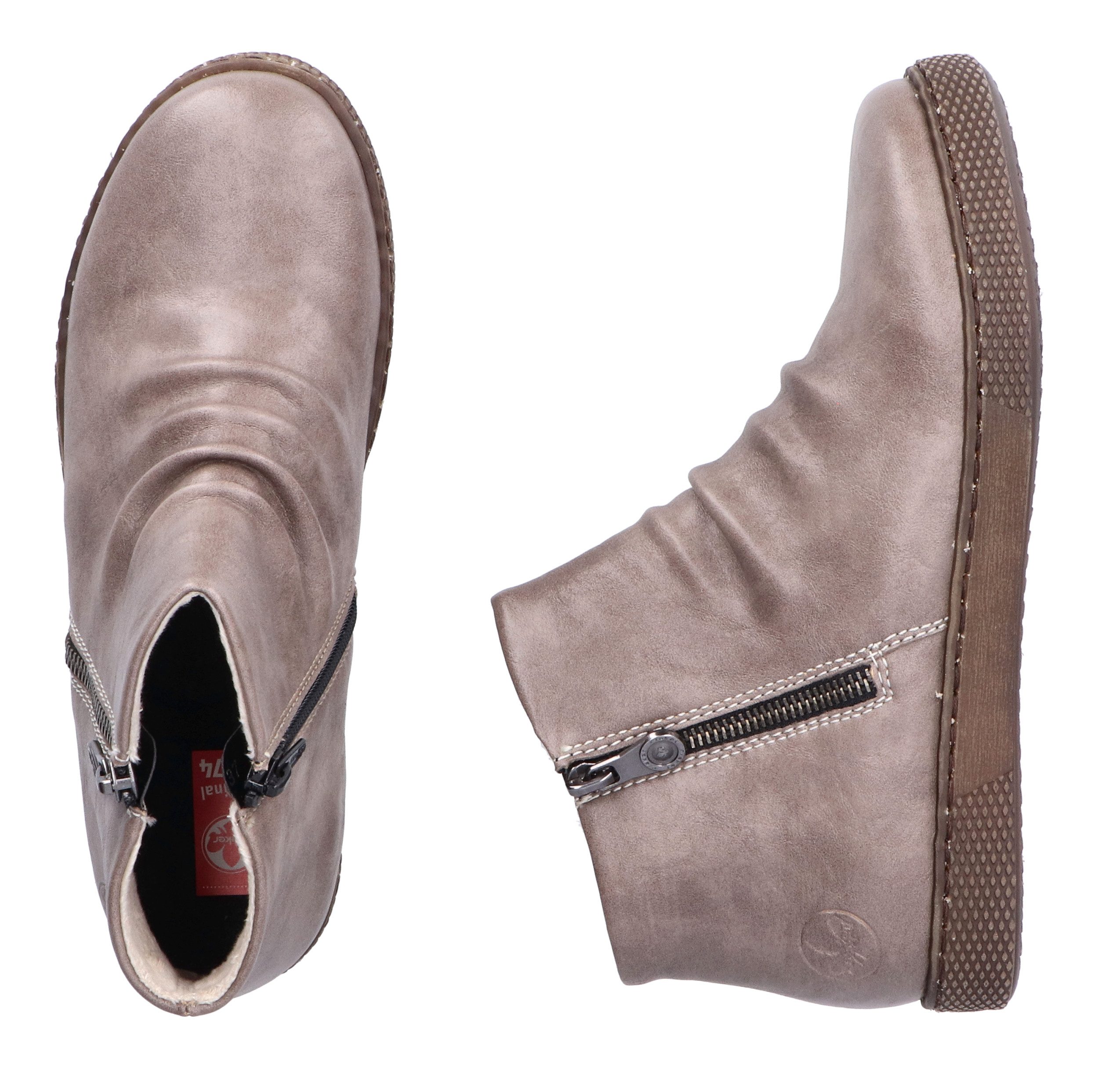 Rieker Boots zonder sluiting enkellaars, ritssluiting laarzen met uitneembare inlegzool