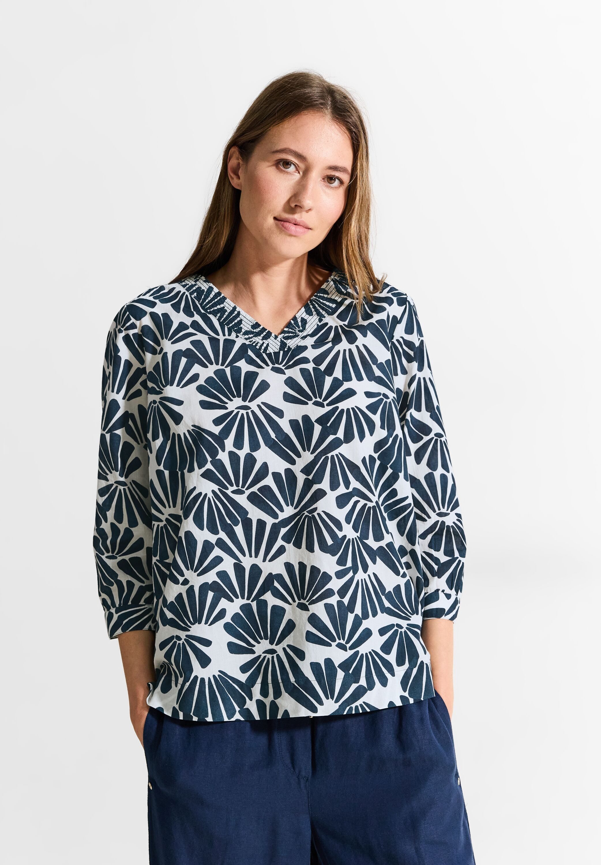 Cecil Blouse met lange mouwen met printdetails