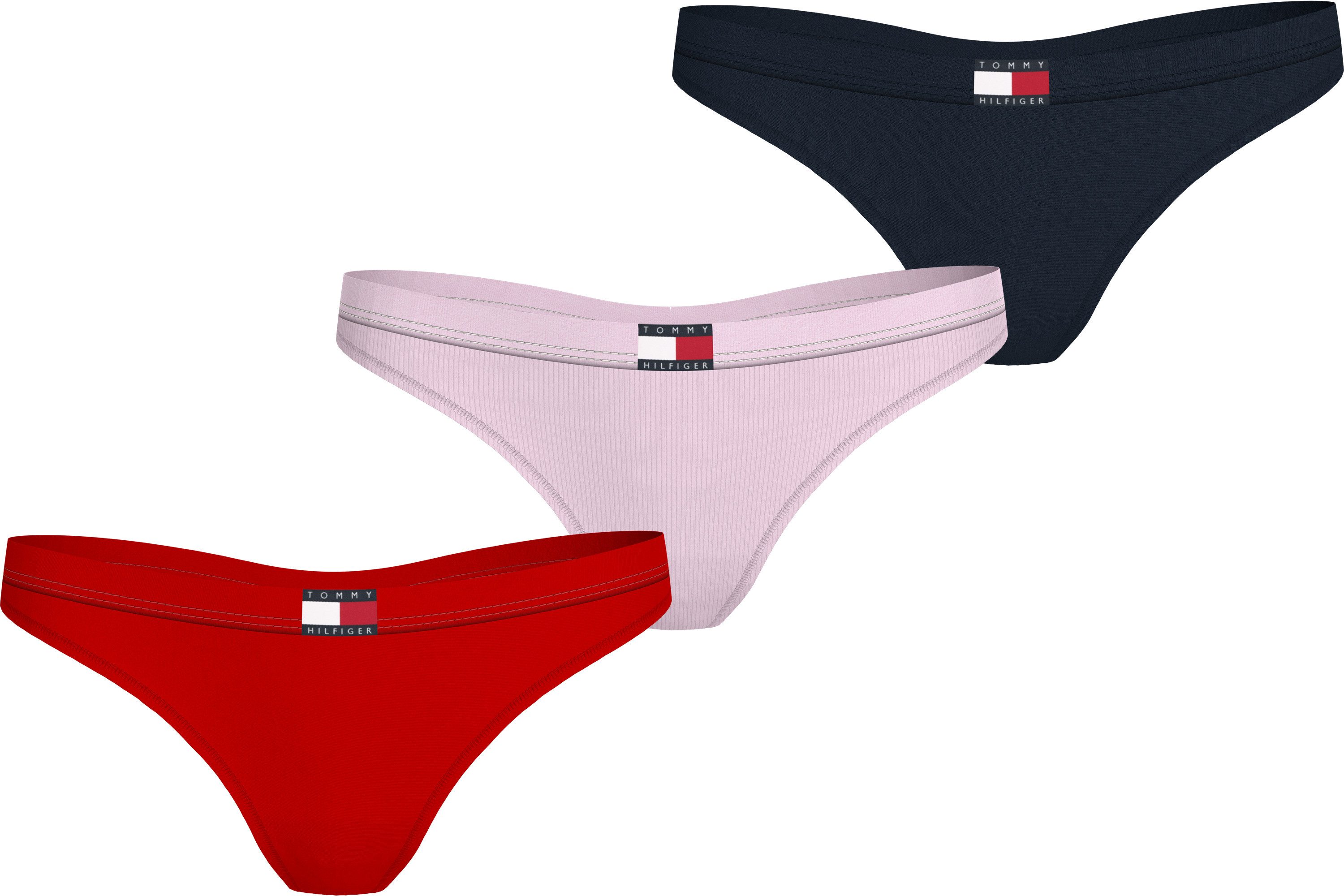 Tommy Hilfiger Underwear String 3 PACK FLAG THONG (EXT. SIZE) (3 stuks)
