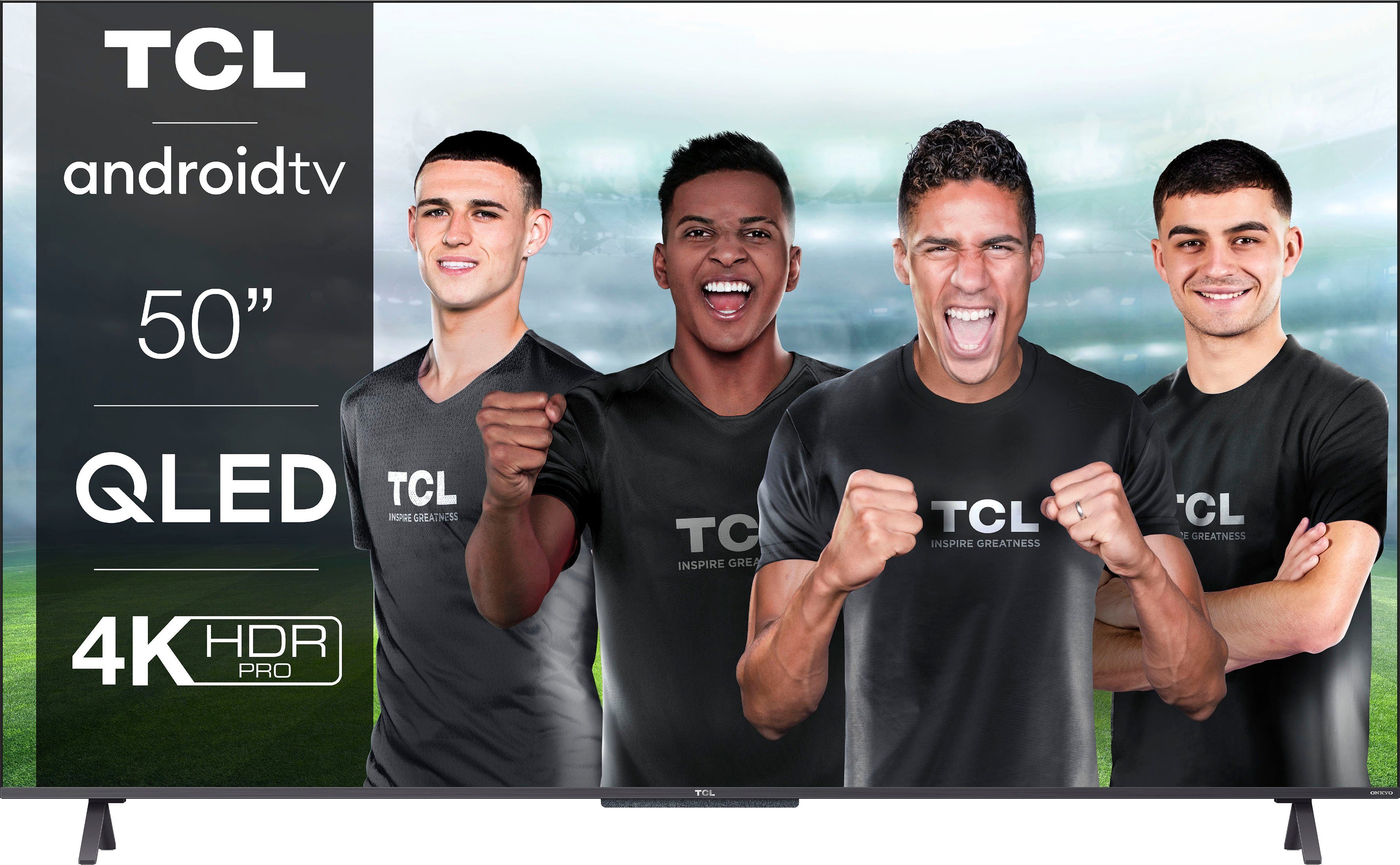 TCL QLED-TV 50C722X1, 126 cm / 50", 4K Ultra HD, Smart TV - Android TV, Android 11, Onkyo-geluidssysteem