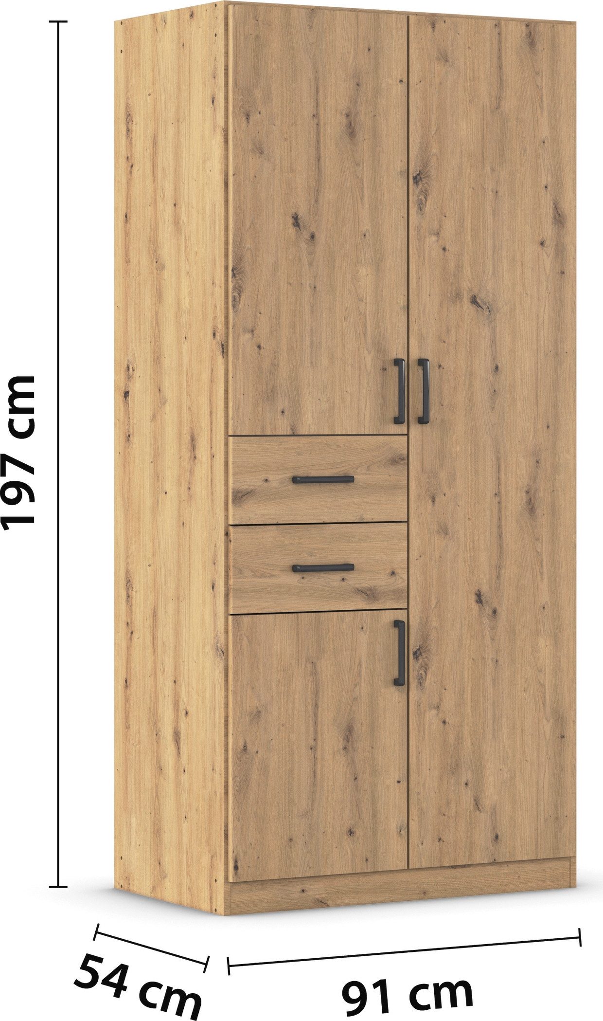 rauch Slaapkamerserie Compleet kamer compleet slaapkamer set (3-delig) MAIKA Kast 3 breedtes, 2 hoogtes, bed 100 cm, nachtkastje MADE IN GERMANY (set, 3-delig)