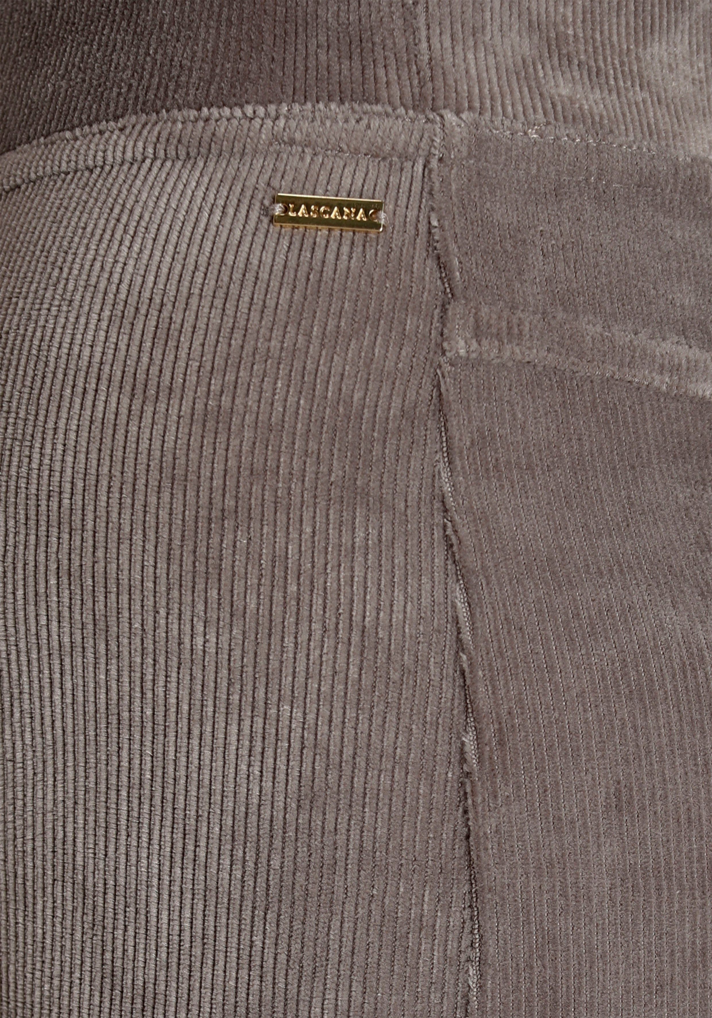 Lascana Legging uit zacht materiaal in cordlook, loungewear