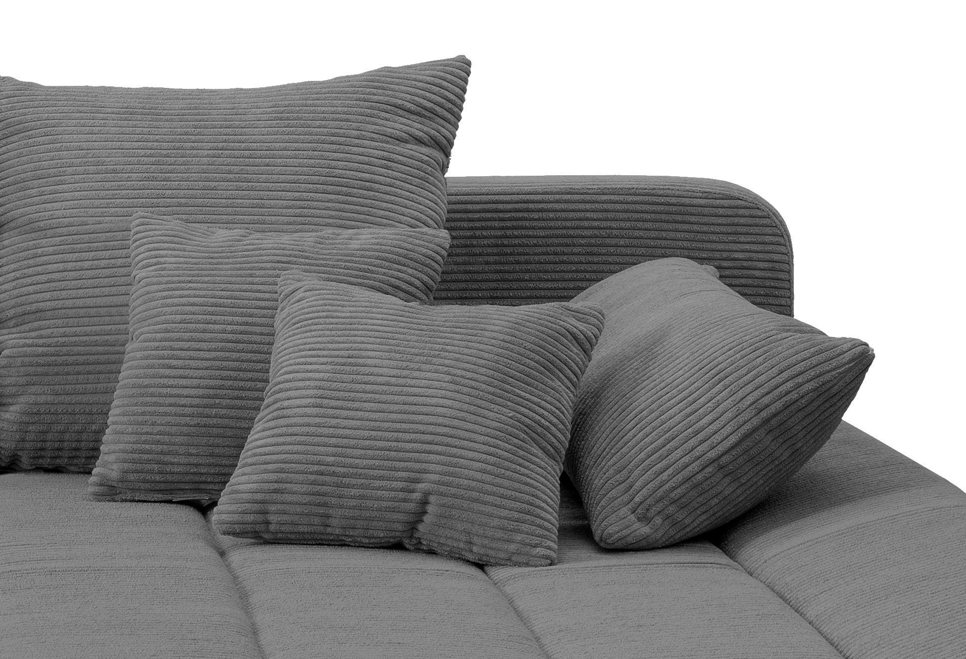 INOSIGN Hoekbank Imola elegant en comfortabel, actuele stiksels in de zitting, L-vorm
