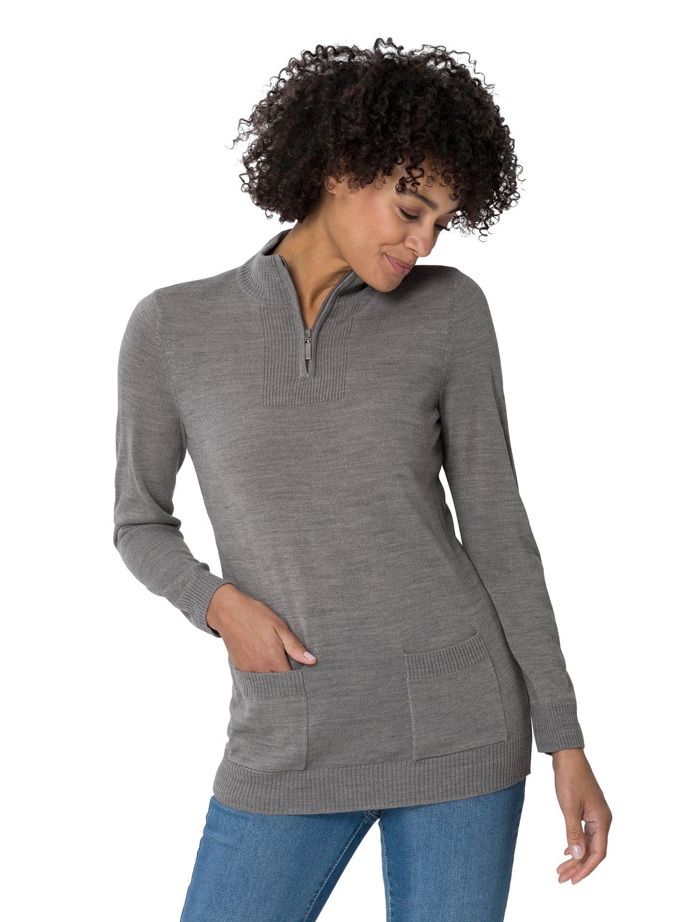 Classic Basics Trui met staande kraag Trui