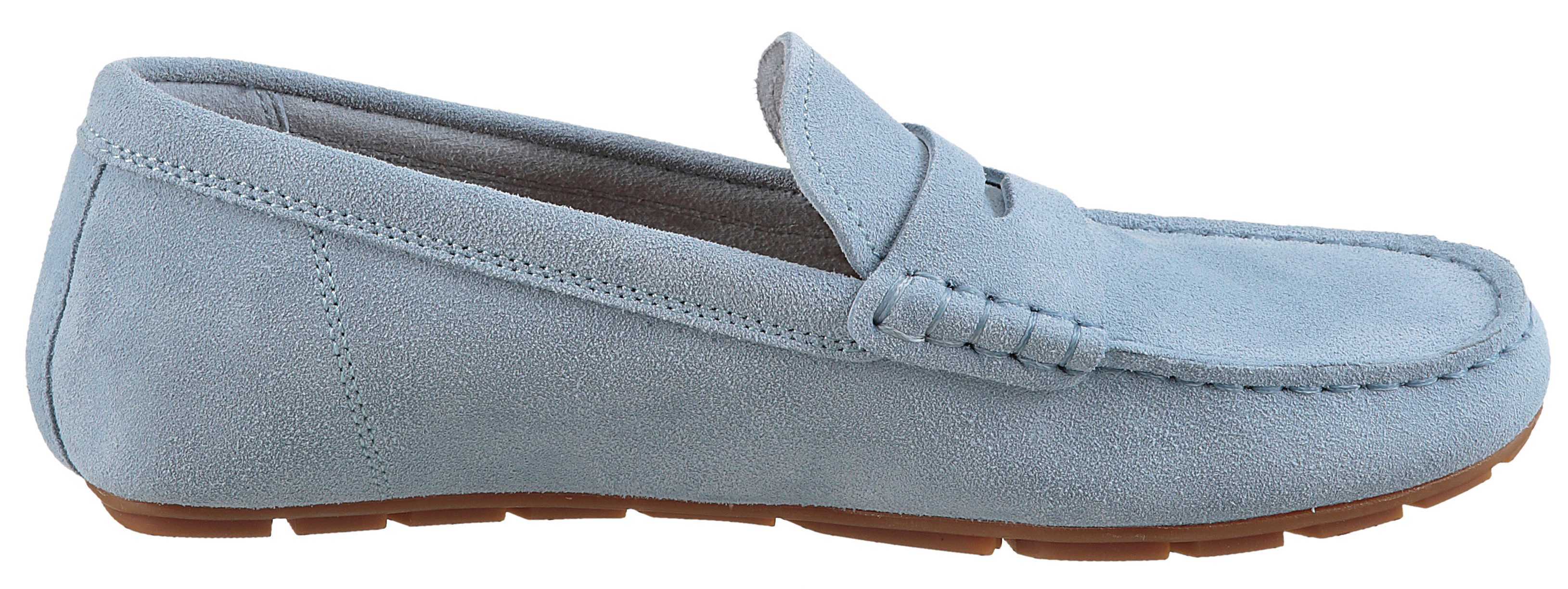 Tommy Hilfiger Instappers FLAG SOFT SUEDE DRIVER LOAFER , instapschoen, comfortabele schoen, moccasin, flats met modieuze decoratieve sluiting