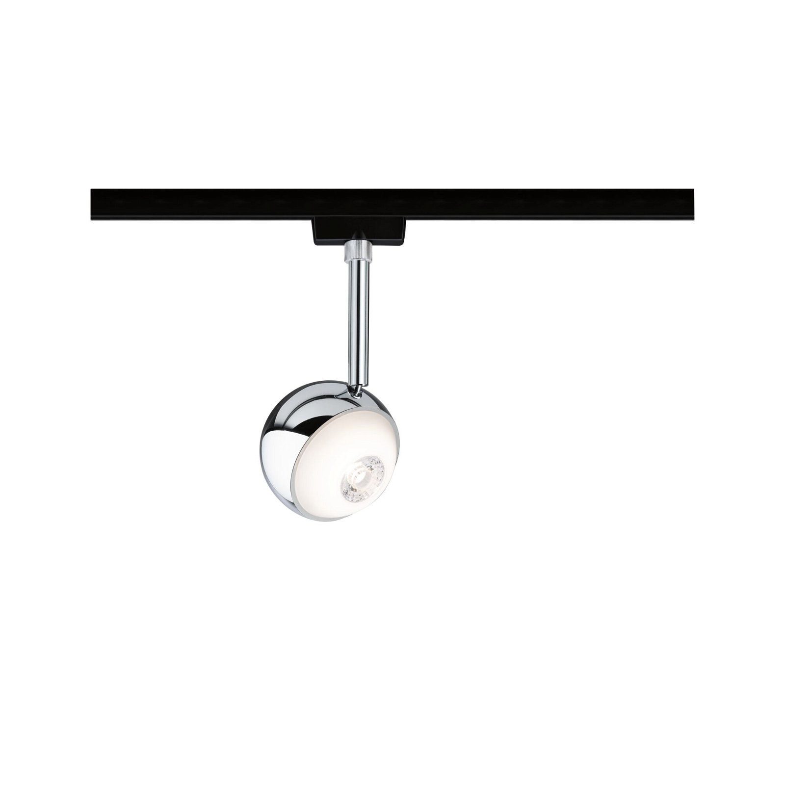 Paulmann Railsysteem-lampen URail rails spot Capsule II 439lm 6,3W 2700K 230V mat chroom, 6W (1-delig) plafondlampen zwart