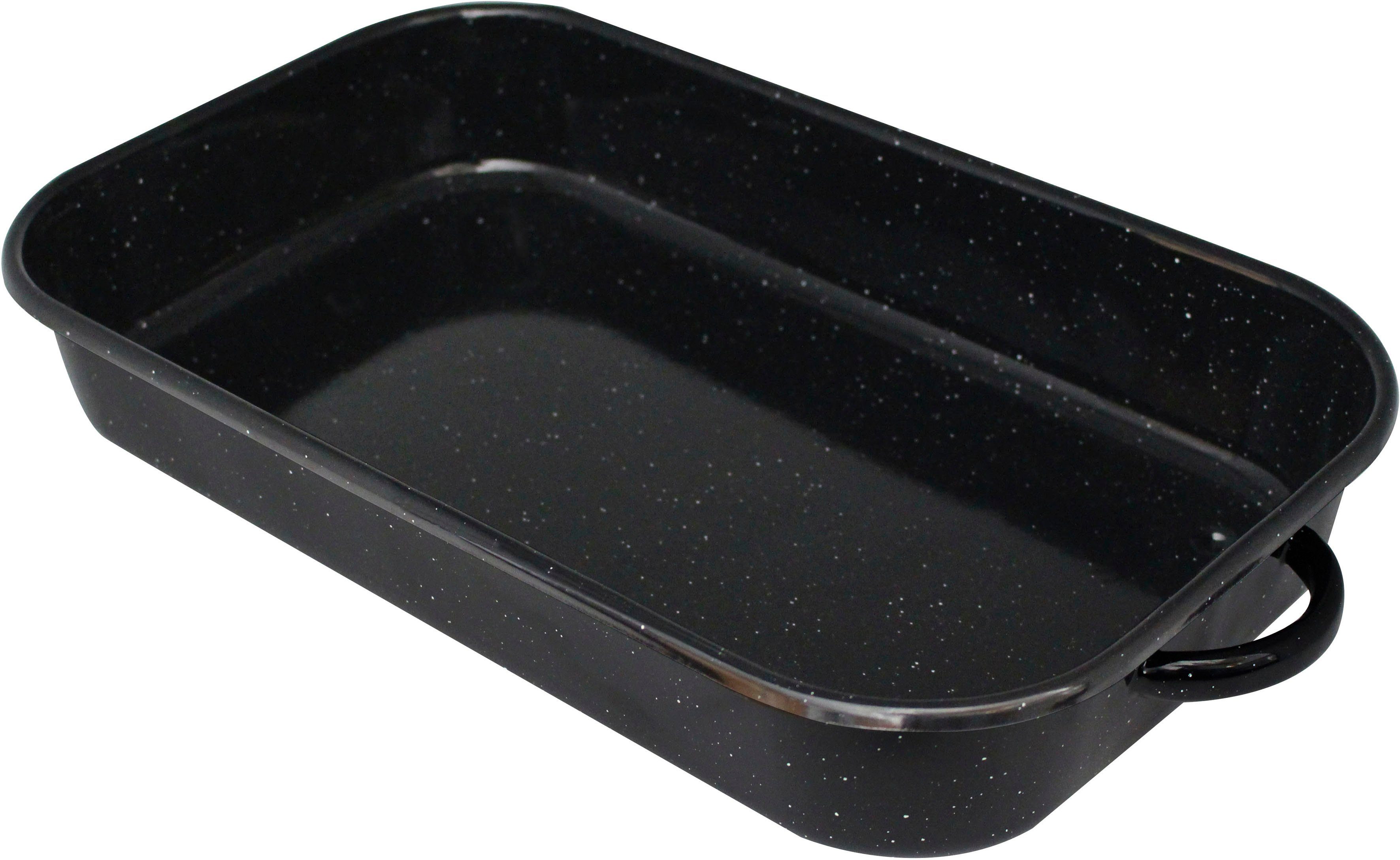 Elo Basic Koekenpan Basic Ovenschaal, geëmailleerde holle zijgrepen, 38 cm (1-delig)