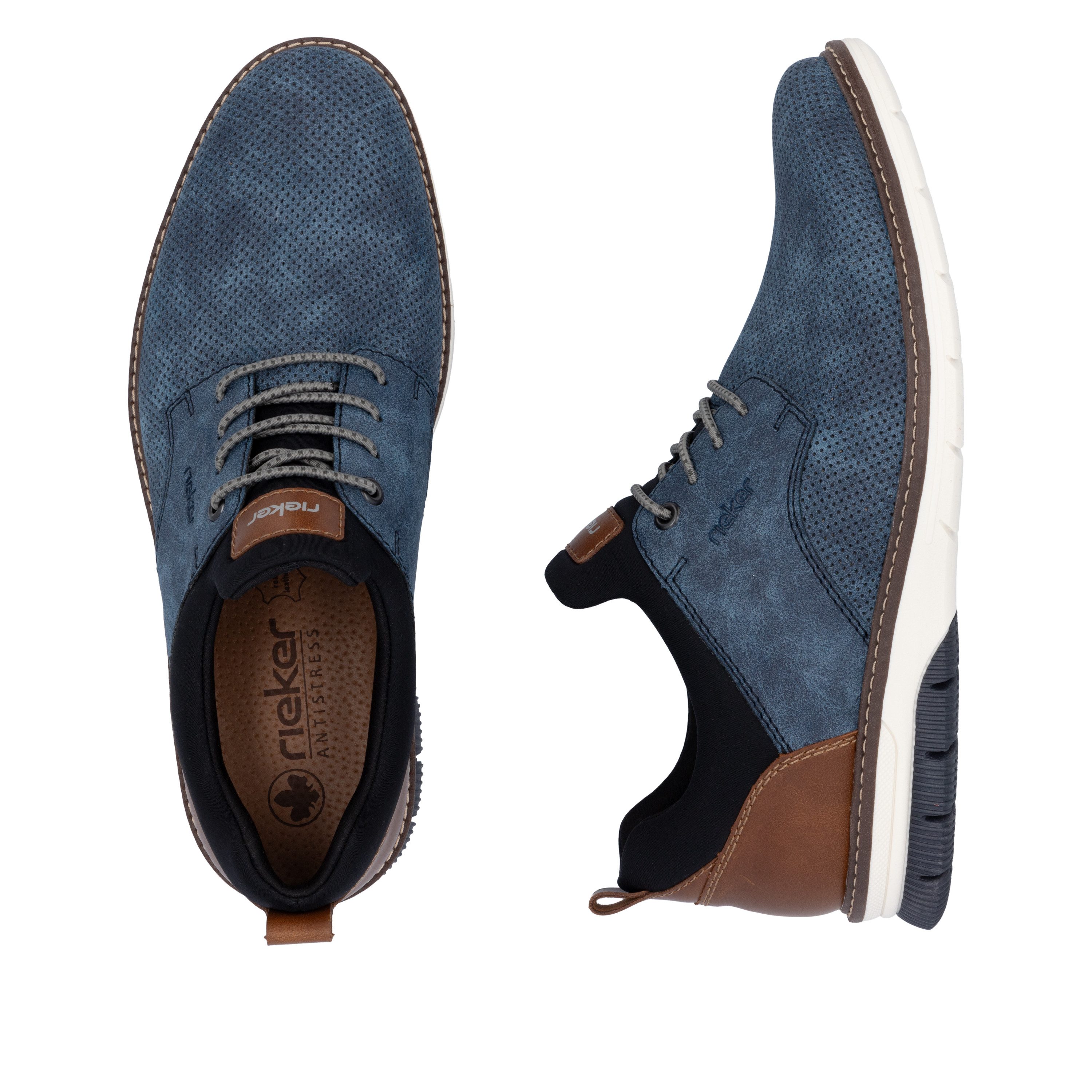 Rieker Slip-on sneakers , instapschoen, lage schoen, vrijetijdsschoen met reliëf
