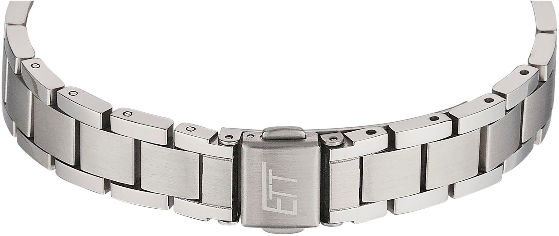 ETT Solarhorloge Solar Drive Horloge, dameshorloge, stalen armband (set, 2-delig, Met riemverkorter)