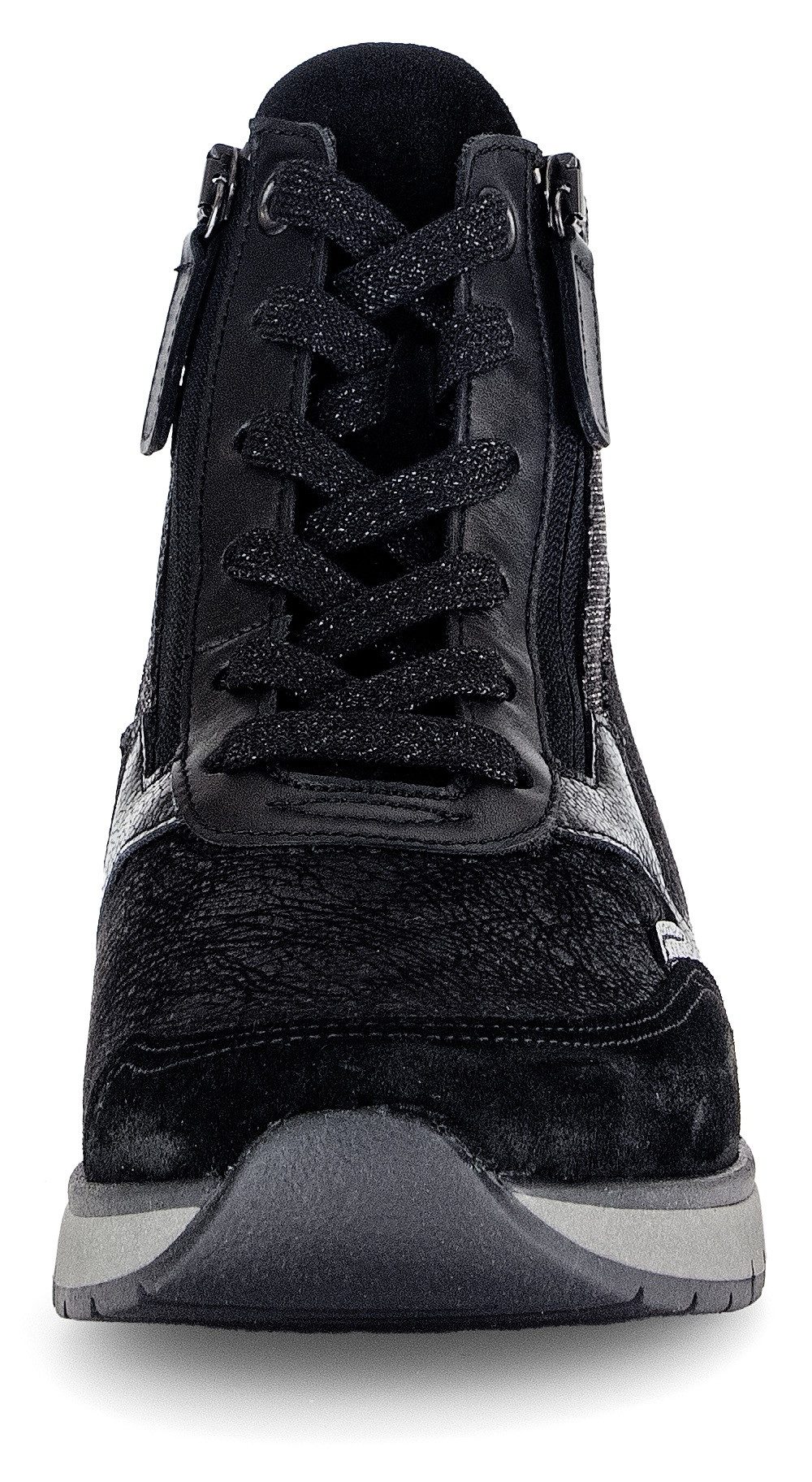 Gabor Sneakers met sleehak Capri , comfortabele schoen, high-top sneaker, veterschoen, comfortabele breedte k (extra breed)
