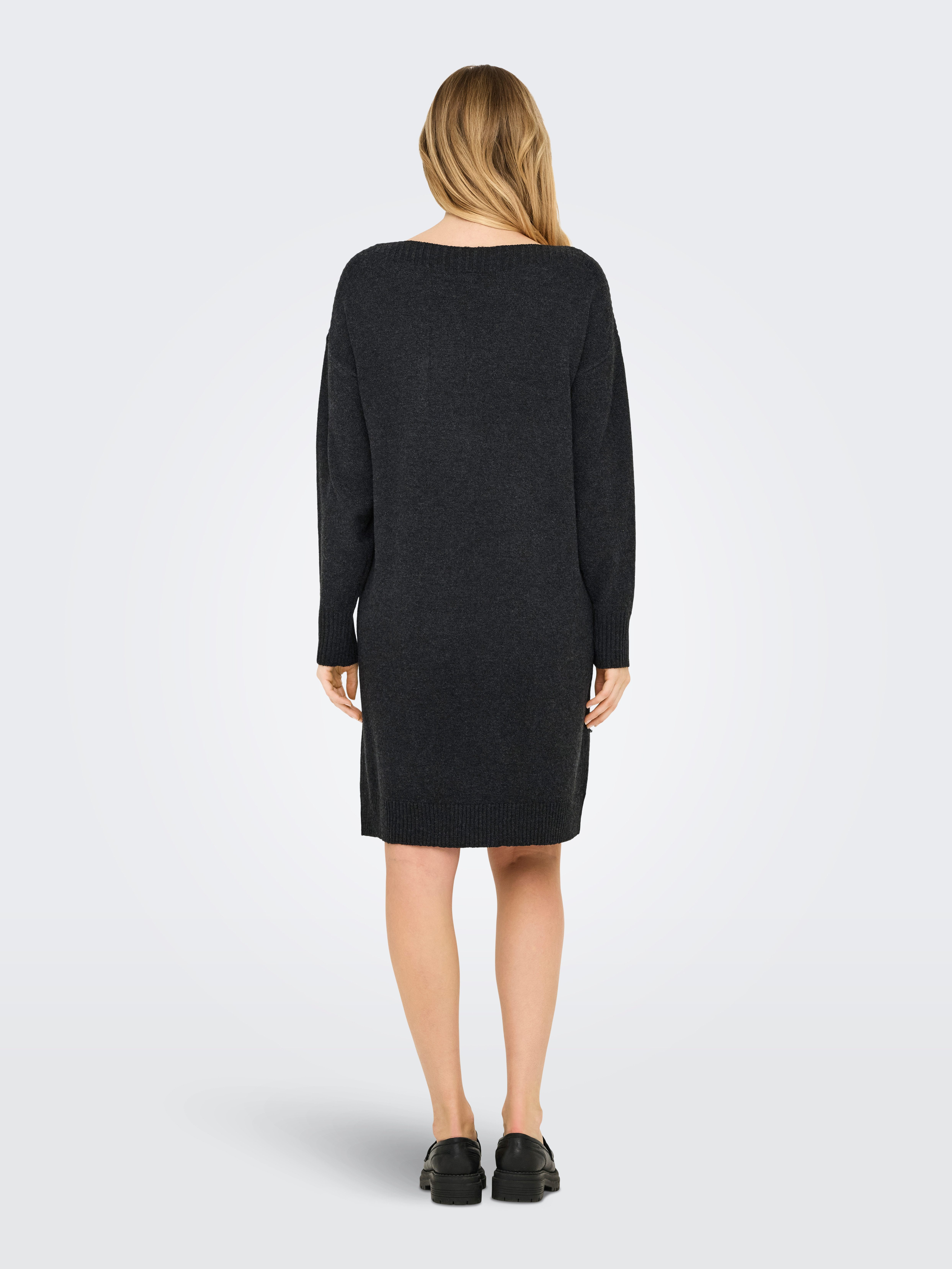 Only Midi-jurk ONLGLORIA LS BOATNECK DRESS EX KNT