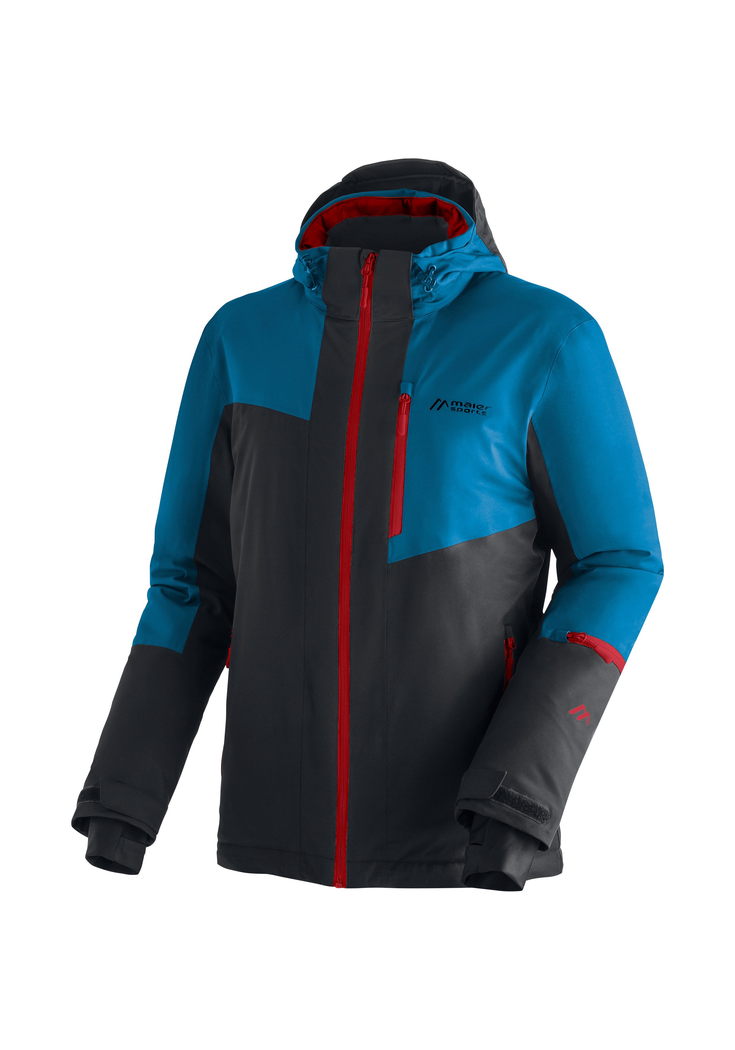 Maier Sports Ski-jack MONZABON M 2.0 Heren winterjas wind waterdicht 3 ritszakken en capuchon regular fit