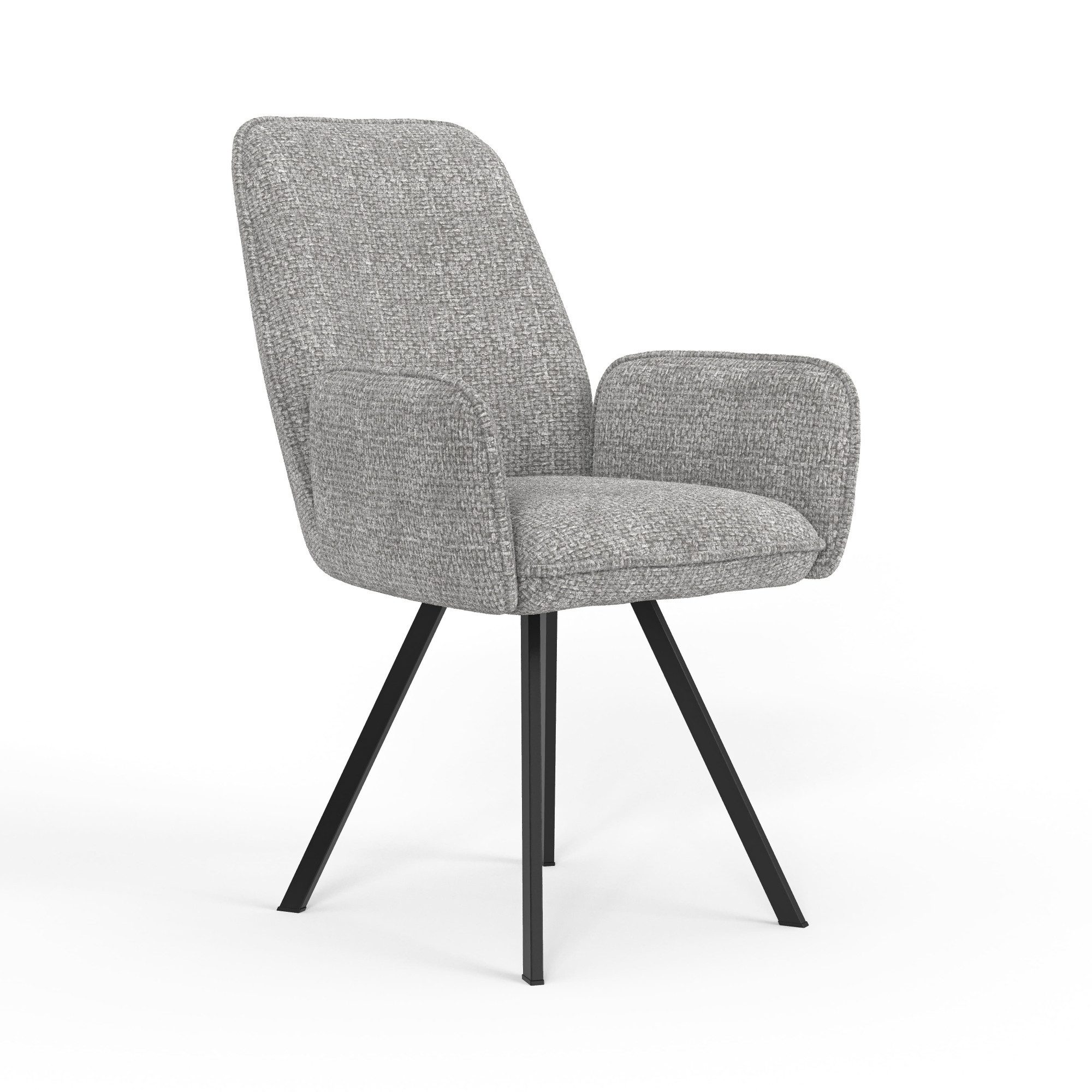 Home affaire Stoel met armleuningen Mily eetkamerstoel, gestoffeerde fauteuil, woonstoel, eetstoel met armleuningen (set, 2 stuks)