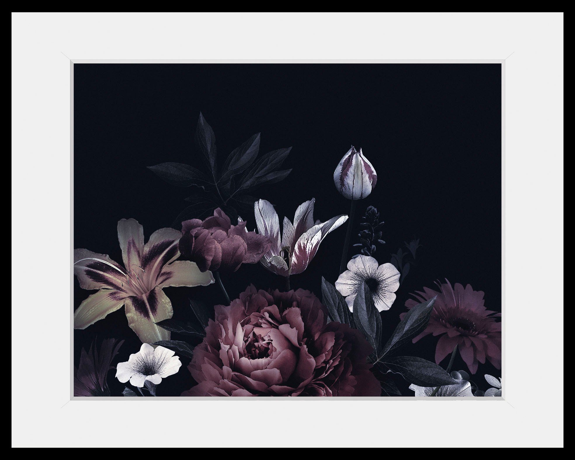 queence Wanddecoratie Valeria HD premium posterdruk incl. houten lijst (1 stuk)