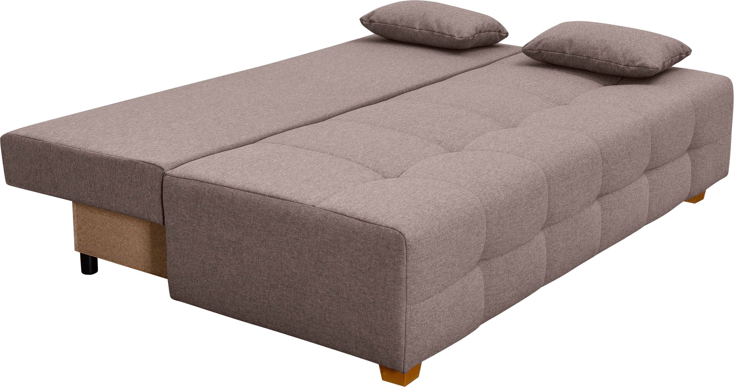 COLLECTION AB Slaapbank Bella Slaapbank, bedlade, bonellvering, rugkussen, armleuningkussen