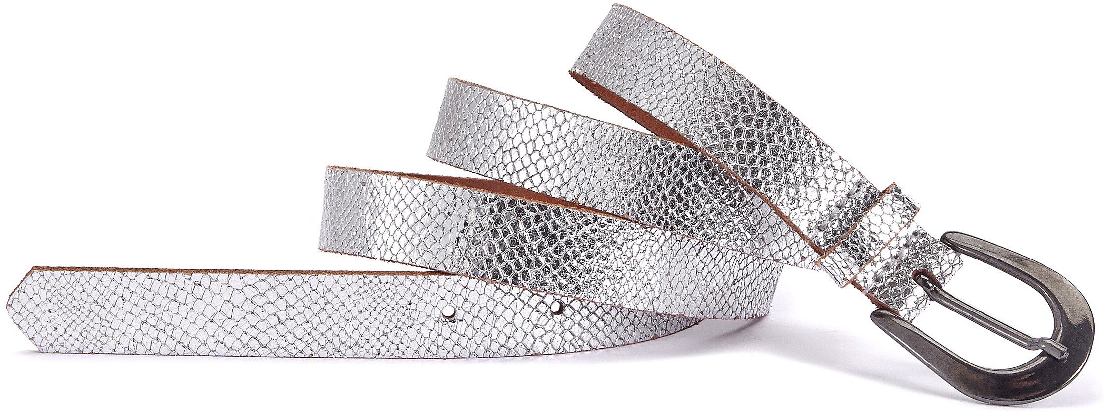 Lascana Heupriem Leren riem smalle riem in metallic-slang-look, voor broeken, jeans & jurken