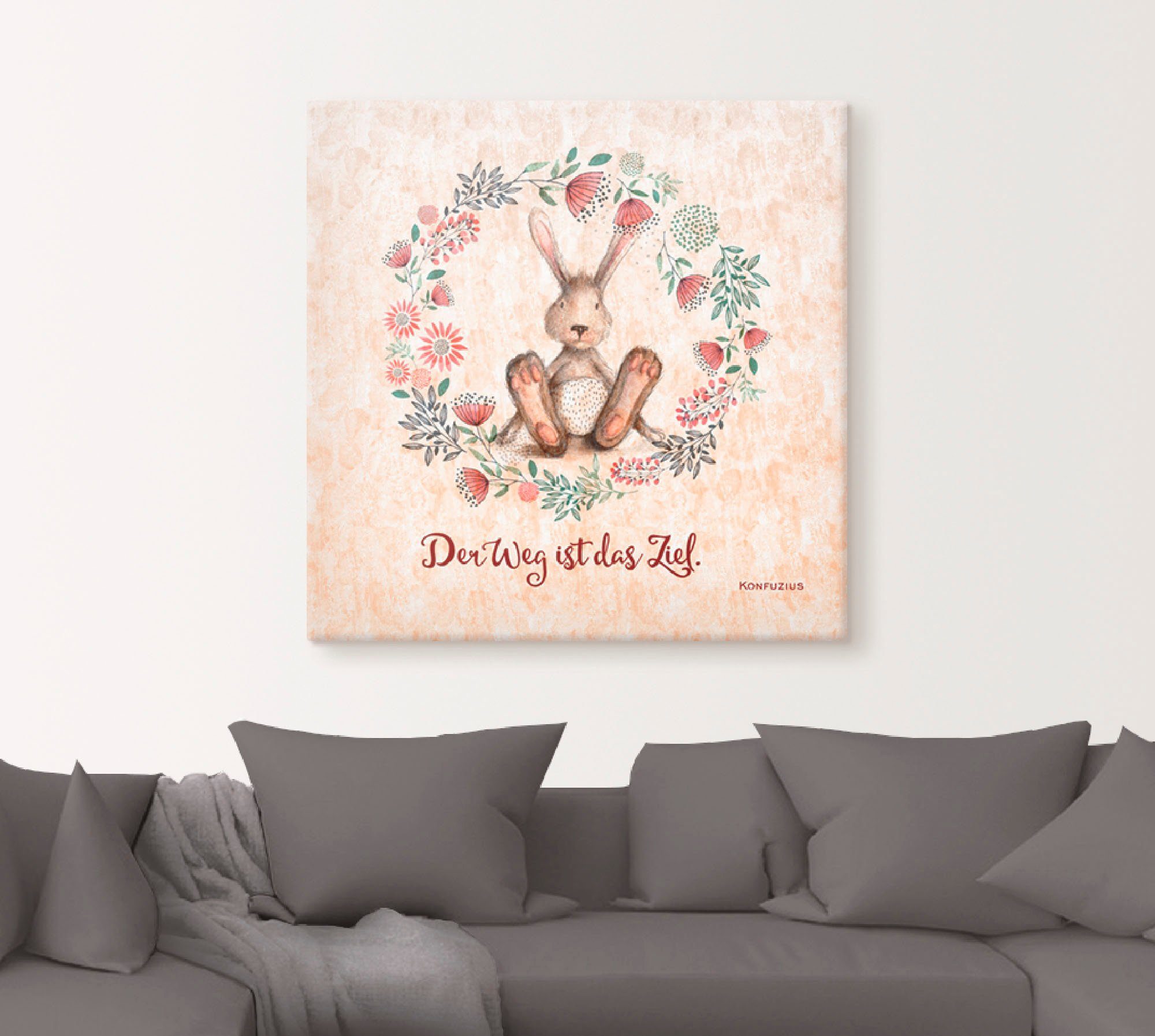 Artland Artprint Levenswijsheid het doel als artprint van aluminium, artprint voor buiten, artprint op linnen in verschillende maten