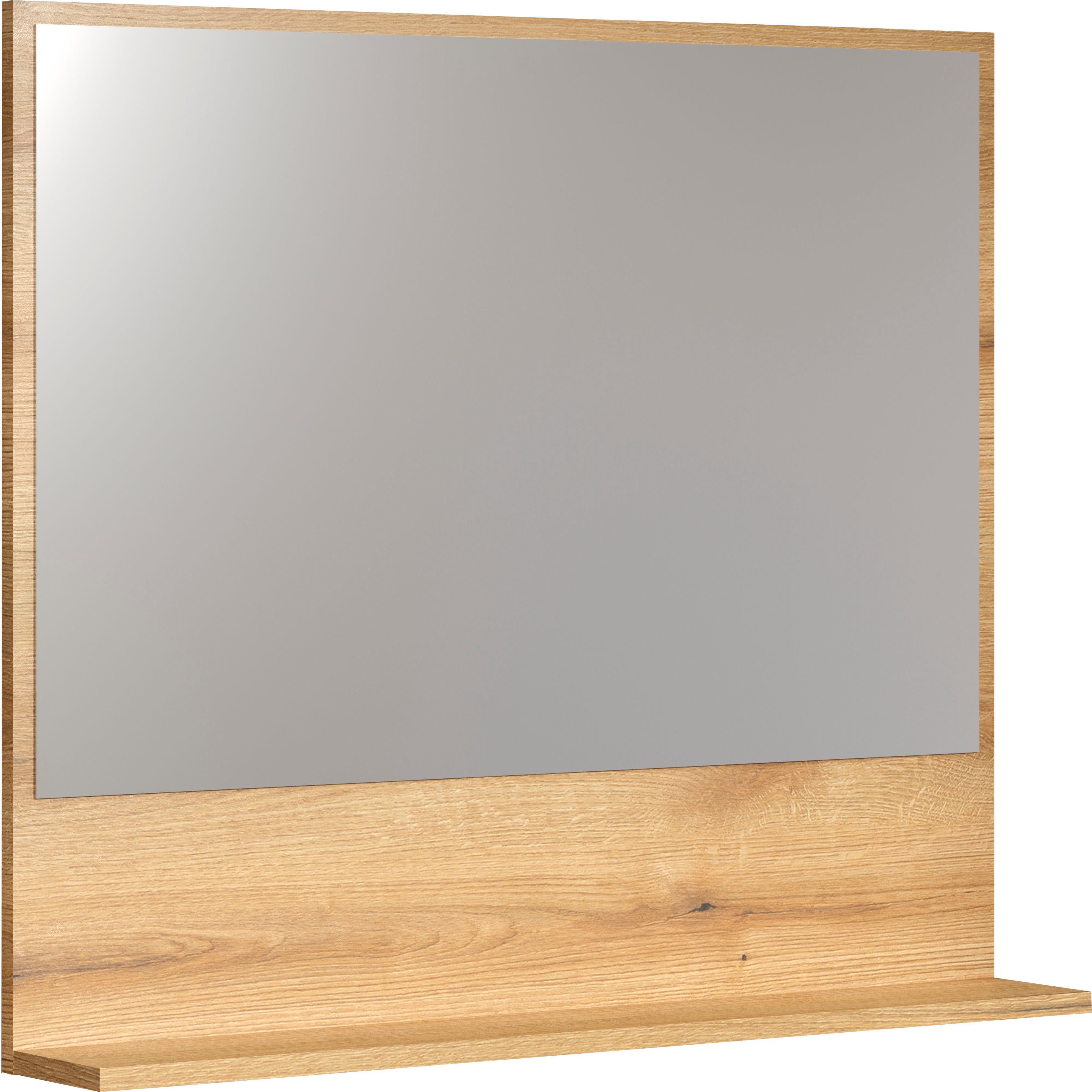 welltime Badspiegel Amrum BxHxD 80 x 74x 14 cm elegante spiegel in een tijdloos eikendecor (1 stuk) spiegels & verlichting