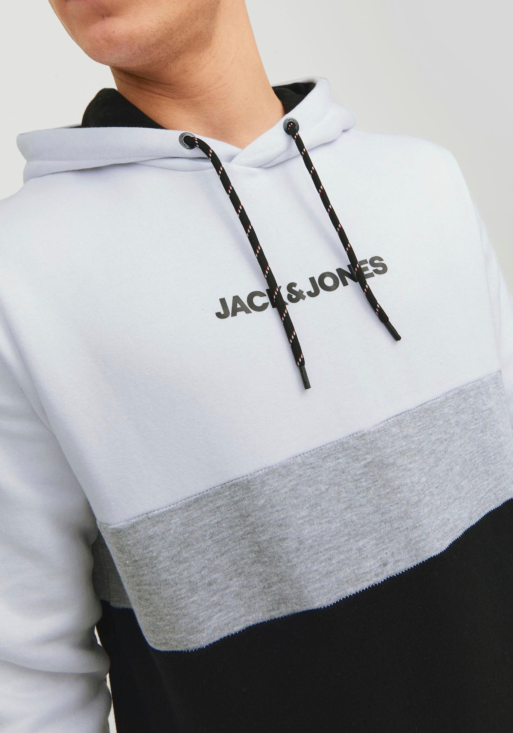 Jack & Jones Hoodie JJEREID BLOCKING SWEAT HOOD NOOS