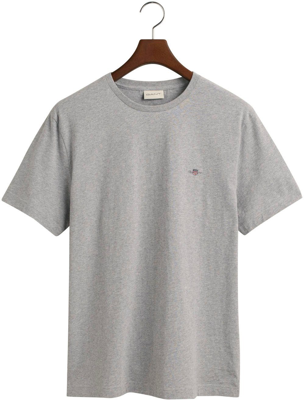 Gant T-shirt REG SHIELD SS T-SHIRT met logoborduursel op borsthoogte