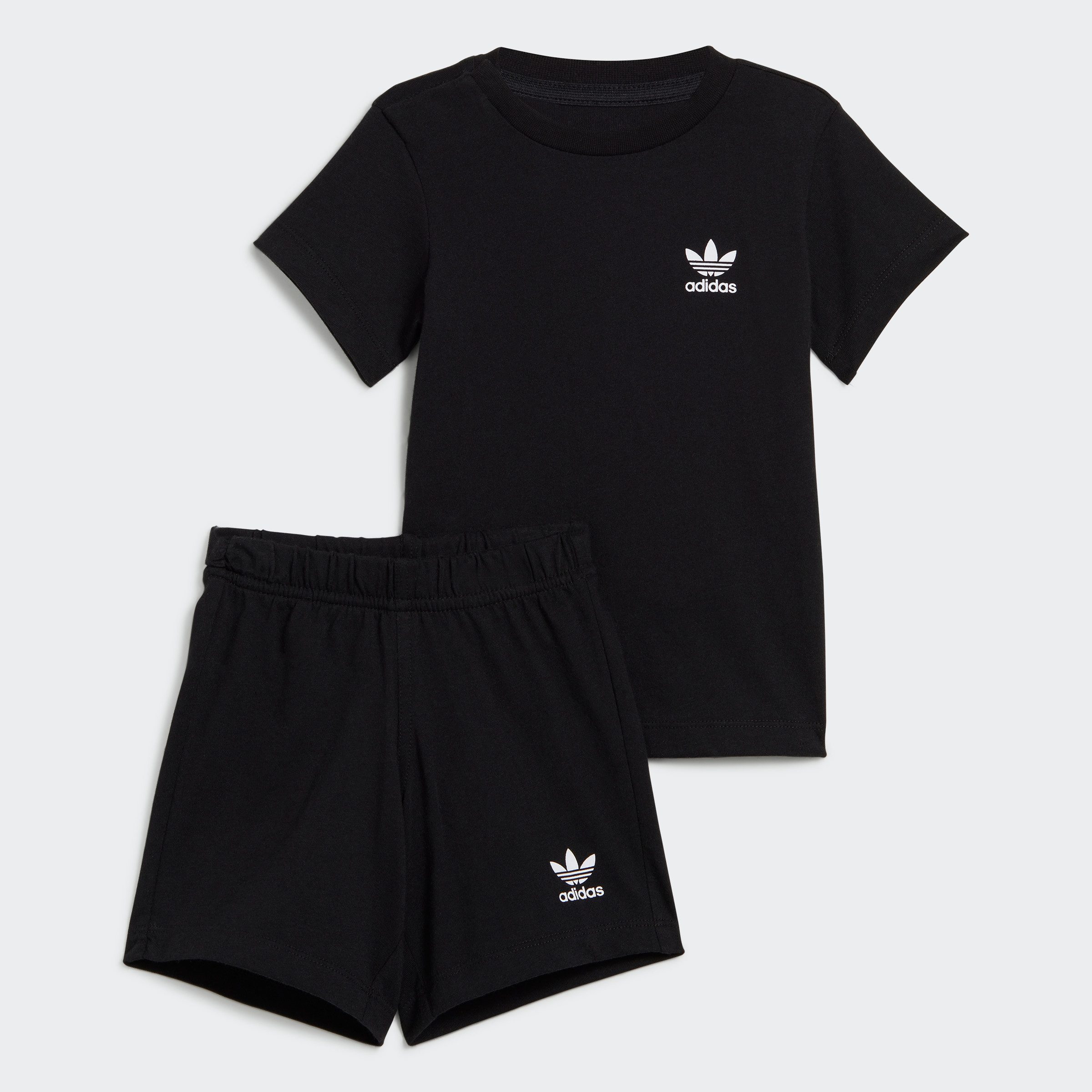 adidas Originals Trainingspak SHORT TEE SET (2-delig) kinderen trainingspakken maat 86 zwart