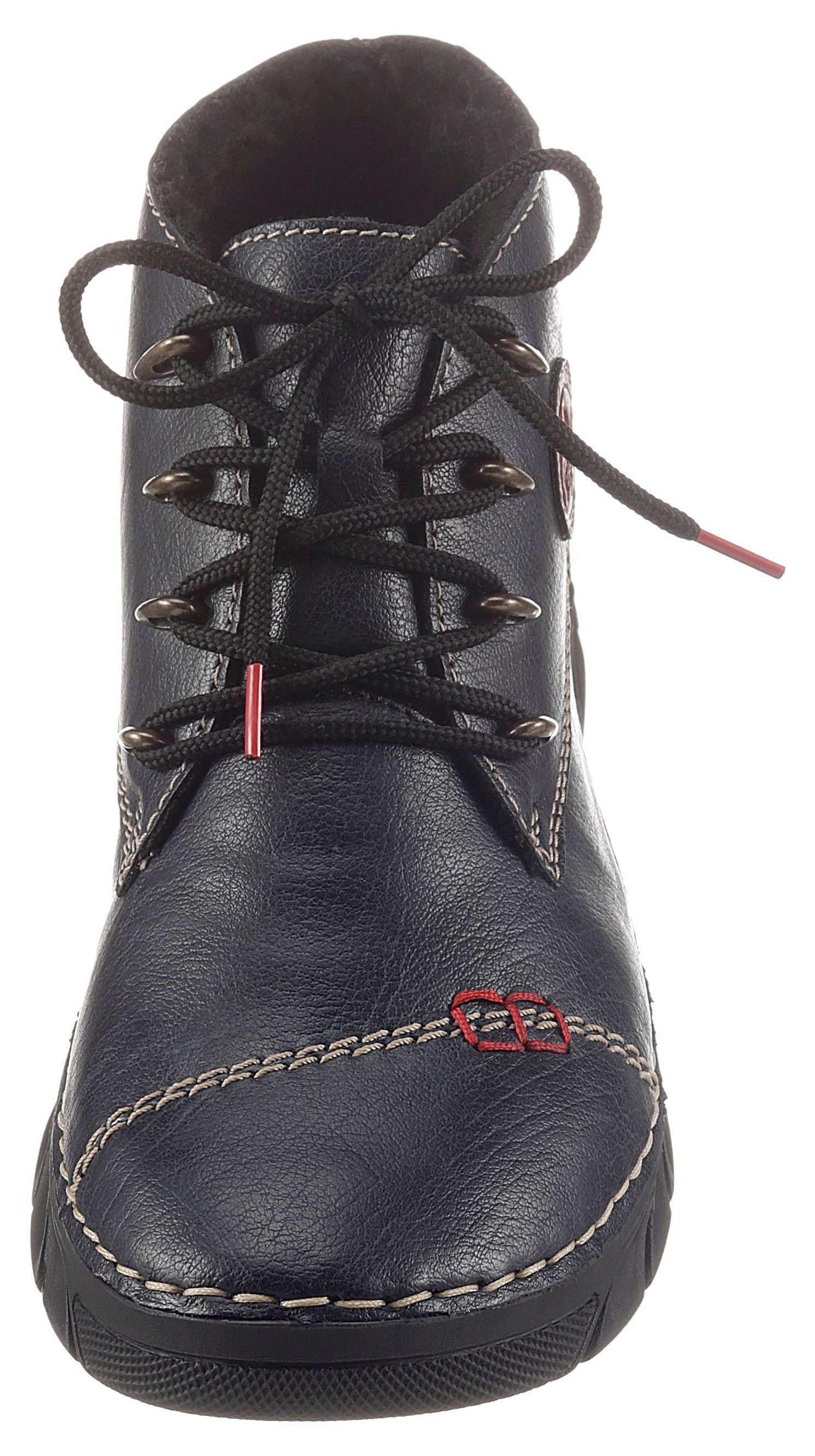 Rieker Hoge veterschoenen met luxueuze contrastnaden
