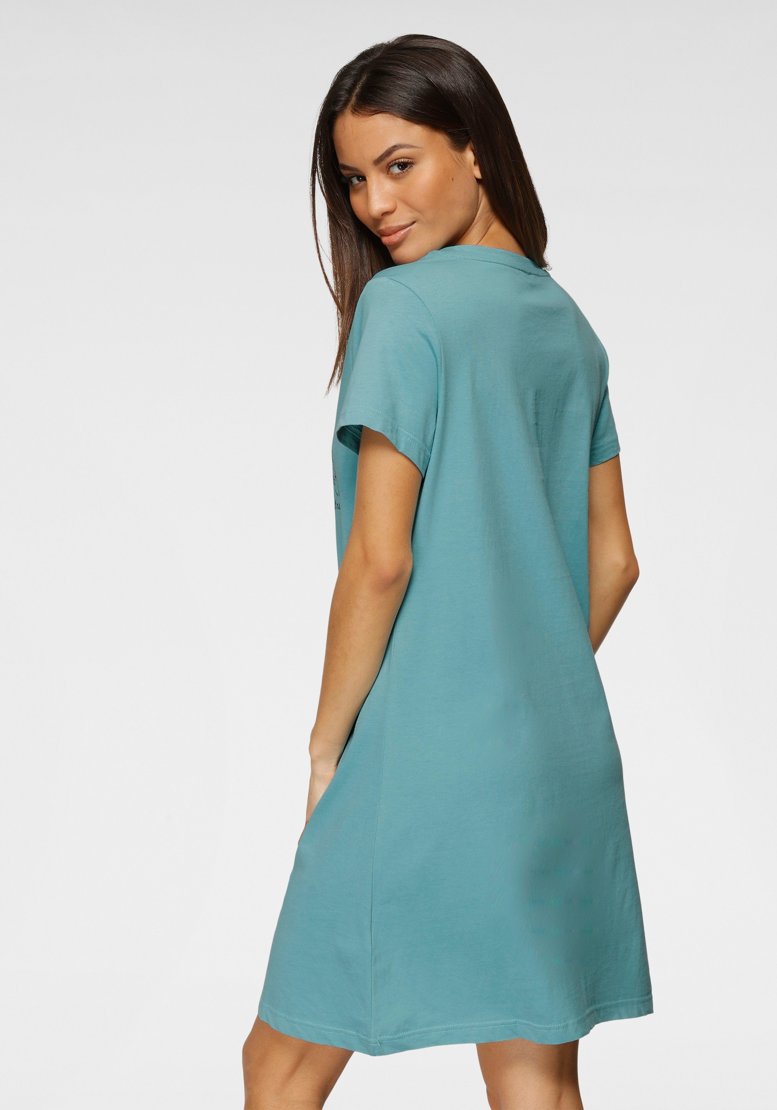 Vivance Dreams Nachthemd met print in kant-look (Set van 2)
