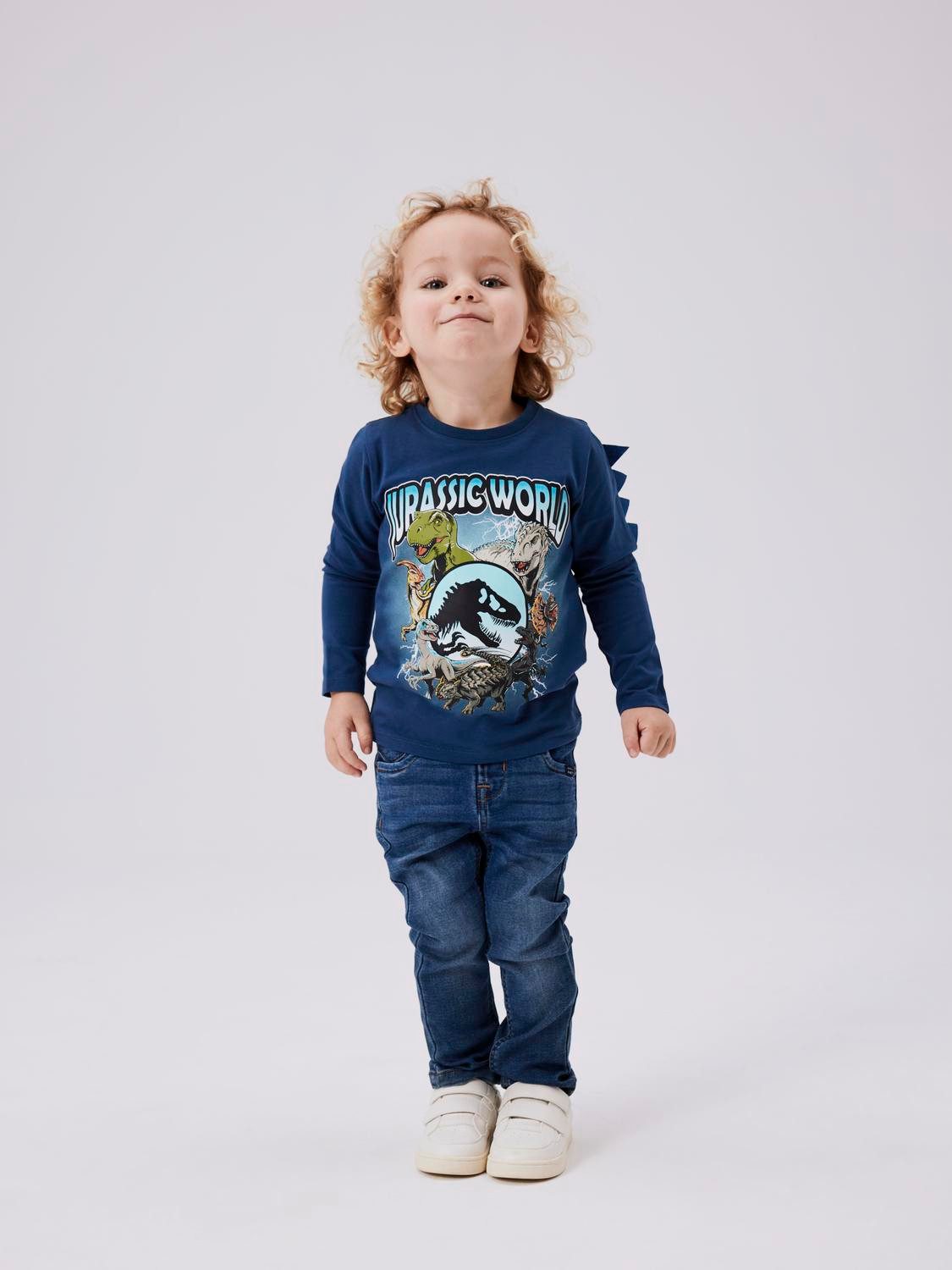 Name It Shirt met lange mouwen NMMJOLLY JURASSIC LS TOP NOOS SKY