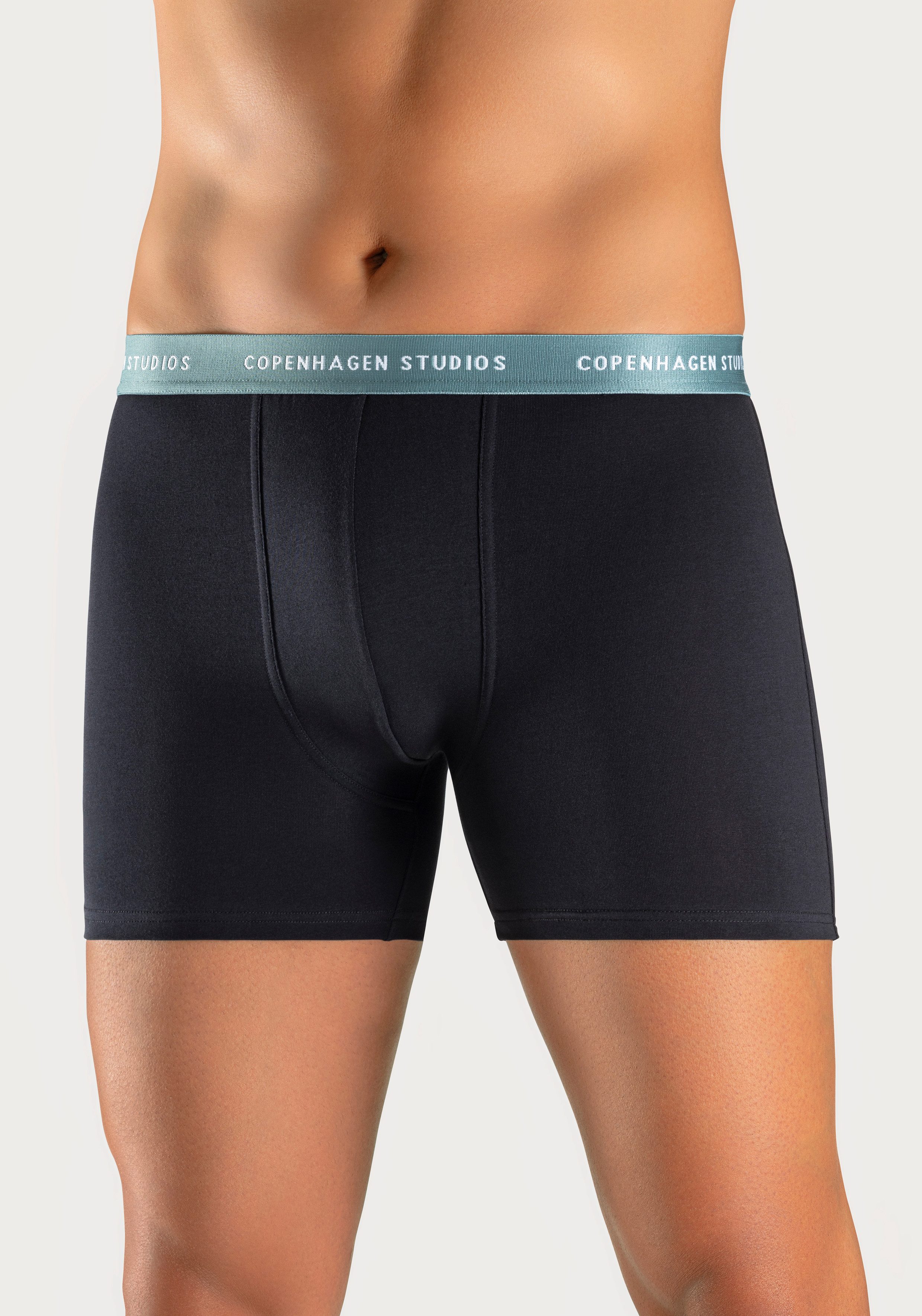 Copenhagen Studios Lange boxershort Boxershorts voor heren met langere pijpen en logo-tailleband (3 stuks)