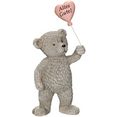 ambiente haus decoratief figuur beer met het beste hart - 10 cm (1 stuk) grijs