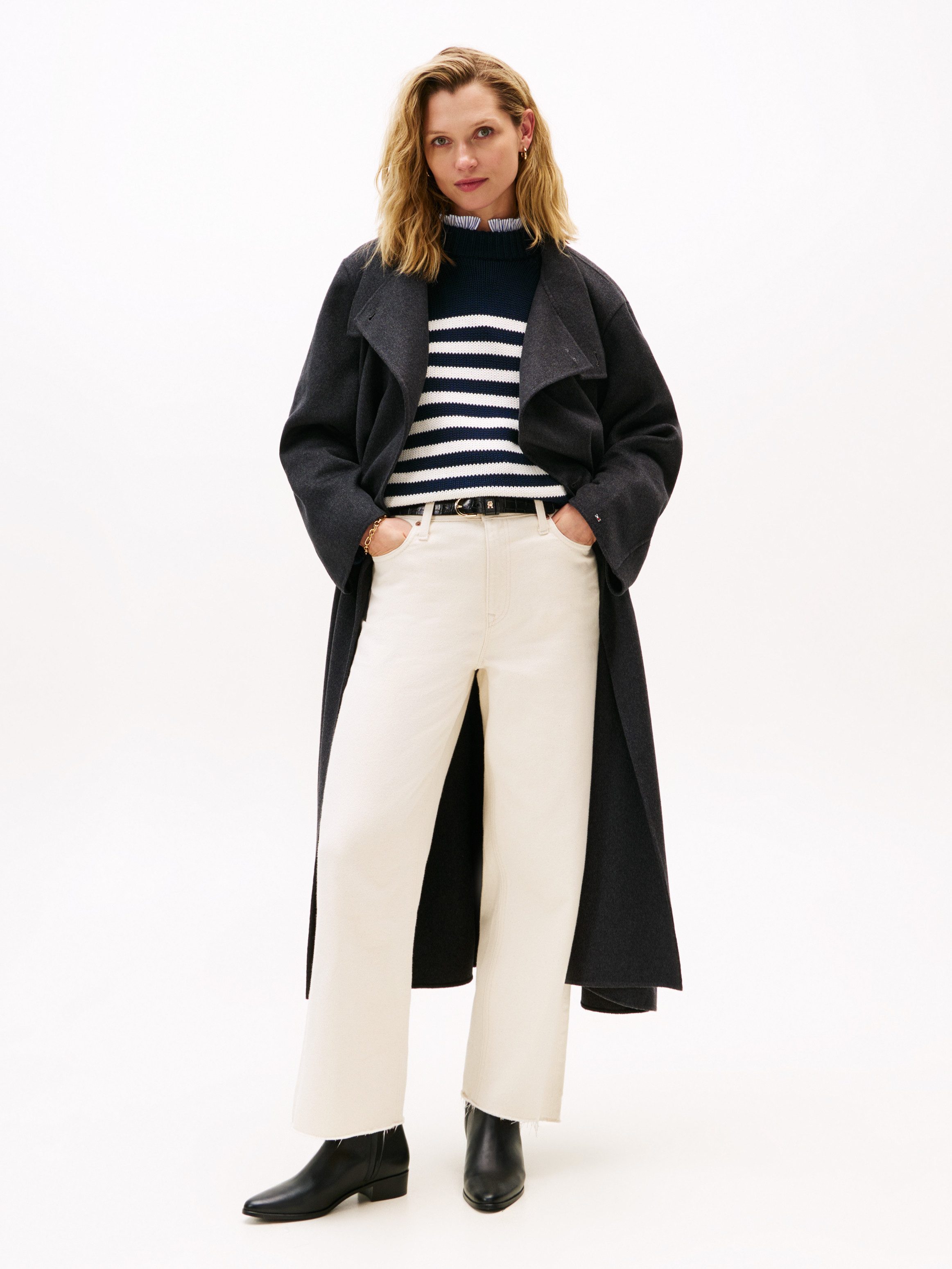 Tommy Hilfiger Laarsjes TH LEATHER POINTY ZIP BOOTIE