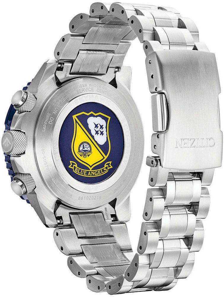 Citizen Radiografische chronograaf Promaster Skyhawk "Blue Angels" Polshorloge, herenhorloge, solar, stopwatchfunctie, roestvrijstalen band