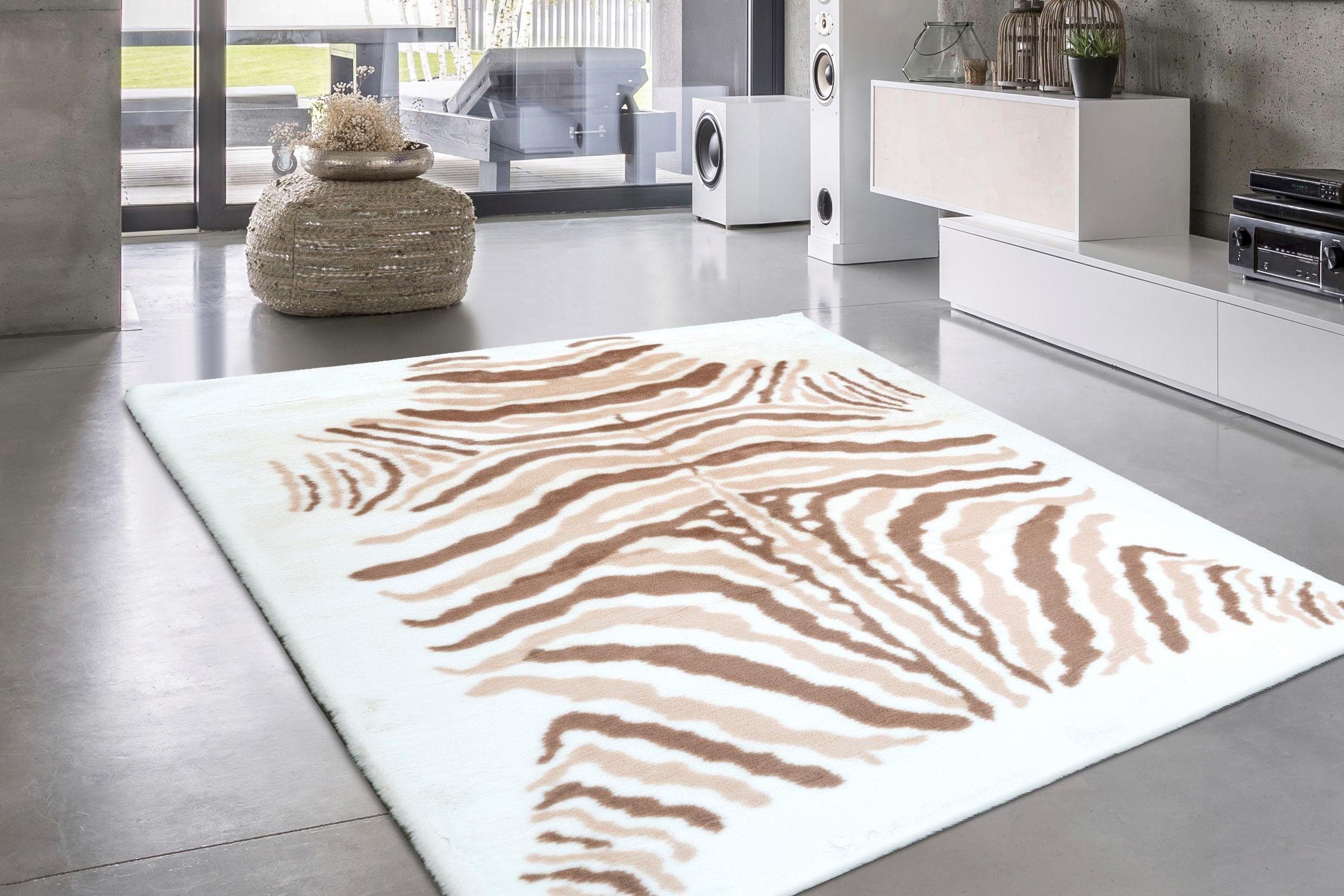my home Hoogpolig vloerkleed Elias Vacht-look, woonkamer