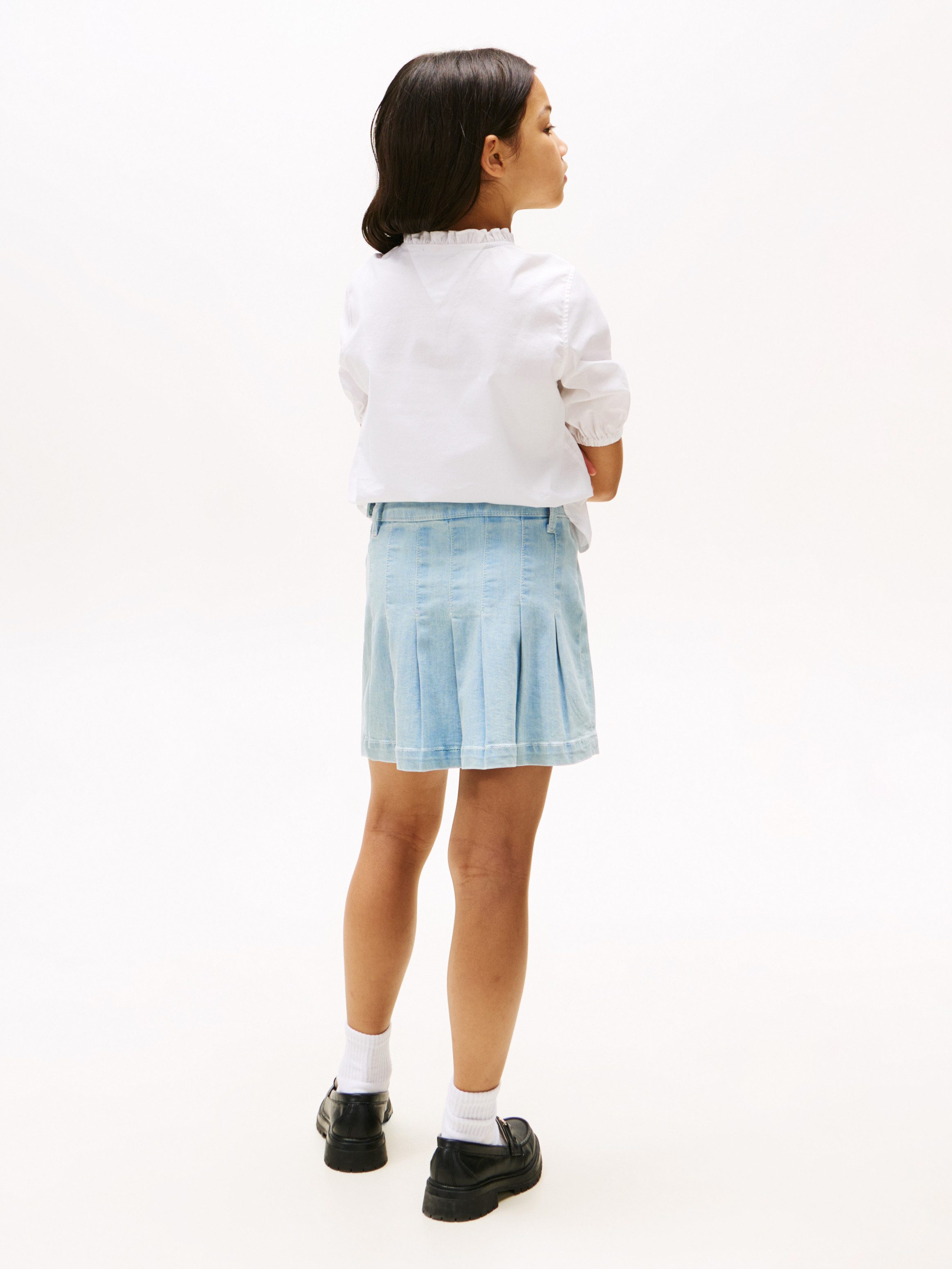 Tommy Hilfiger Jeans rok DENIM PLEATED SKIRT voor kinderen tot 16 jaar, met plooien