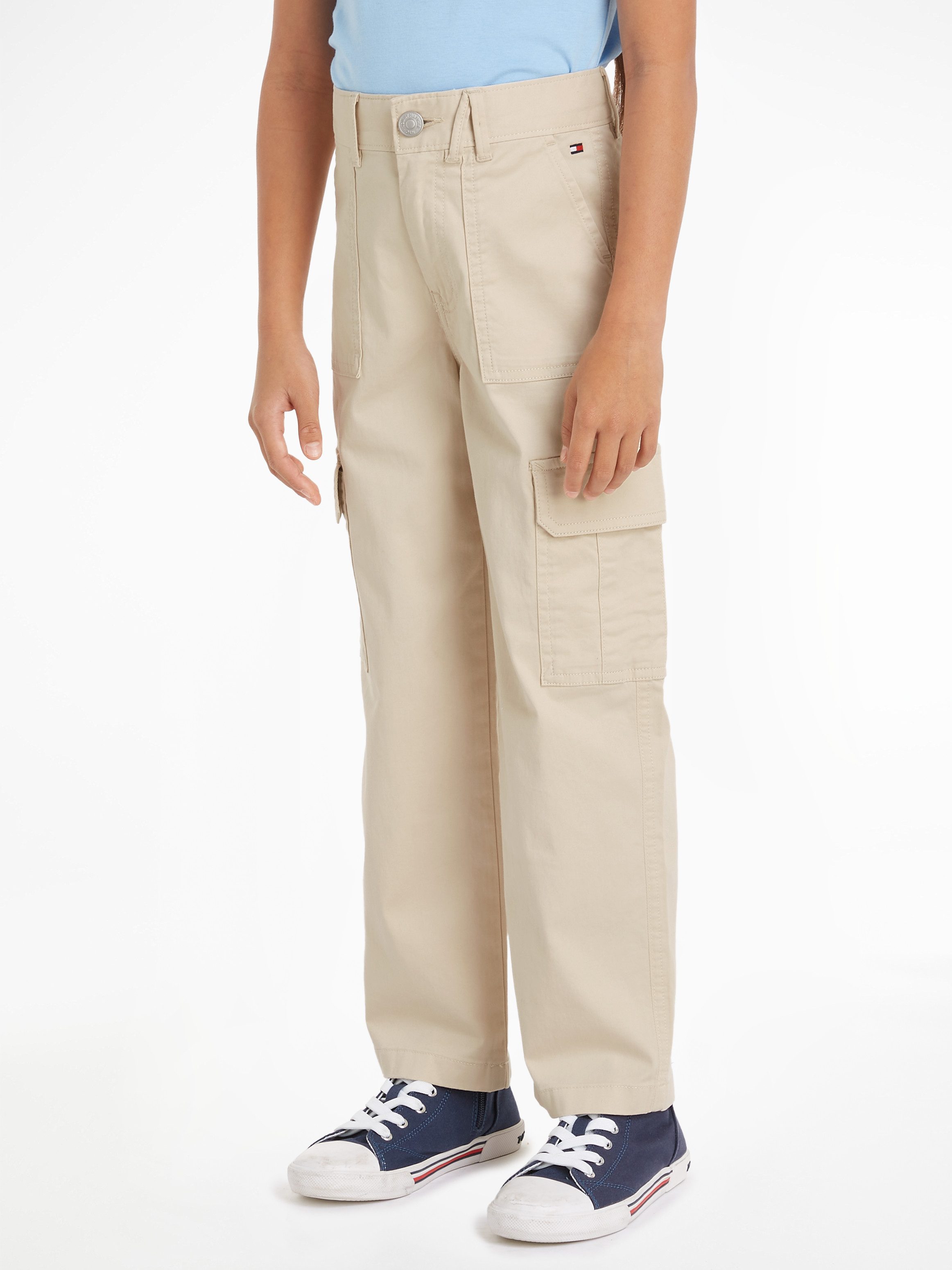 Tommy Hilfiger Cargobroek UTILITY CARGO PANTS Kinderen tot 16 jaar met logostiksel