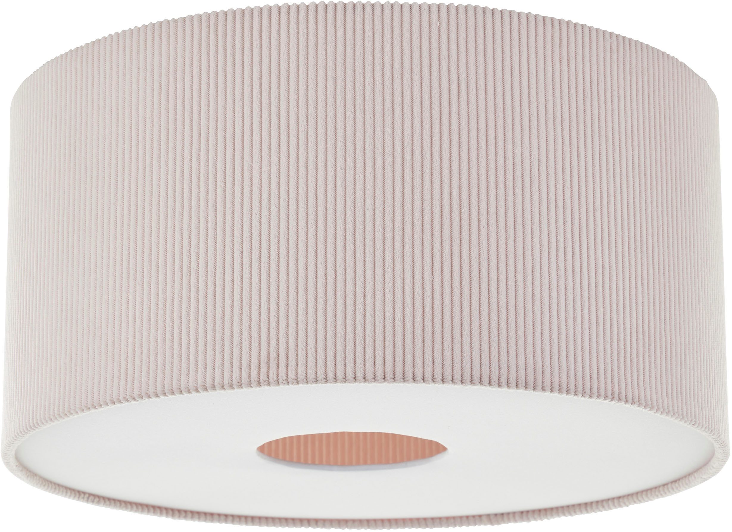 LeGer Home by Lena Gercke Plafondlamp Kathleen Cordstof, Ø 45 cm, E27, beige (1 stuk)