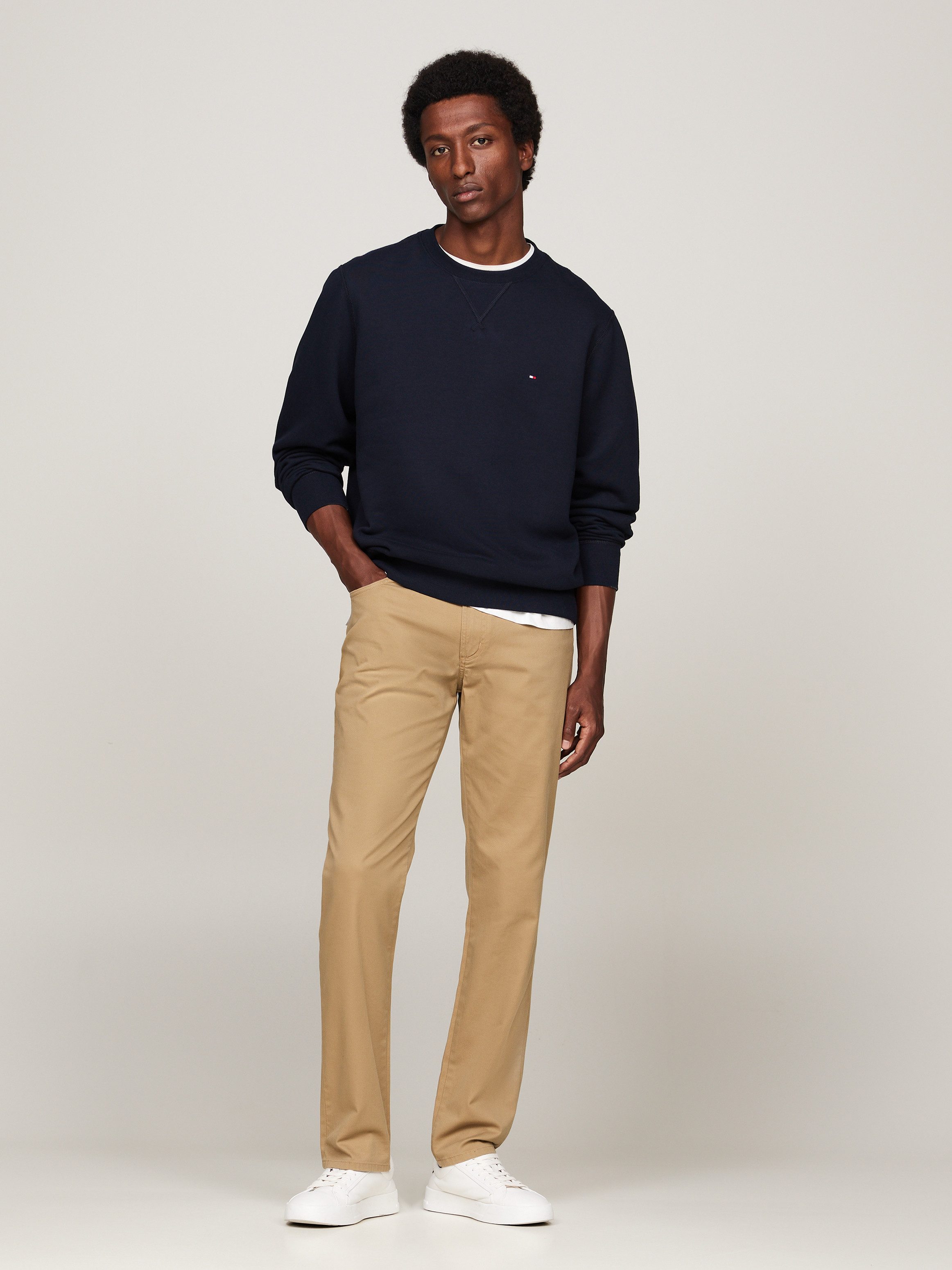 Tommy Hilfiger Sweatshirt ESSENTIAL FLEECE CREWNECK met tommy hilfiger logoborduursel