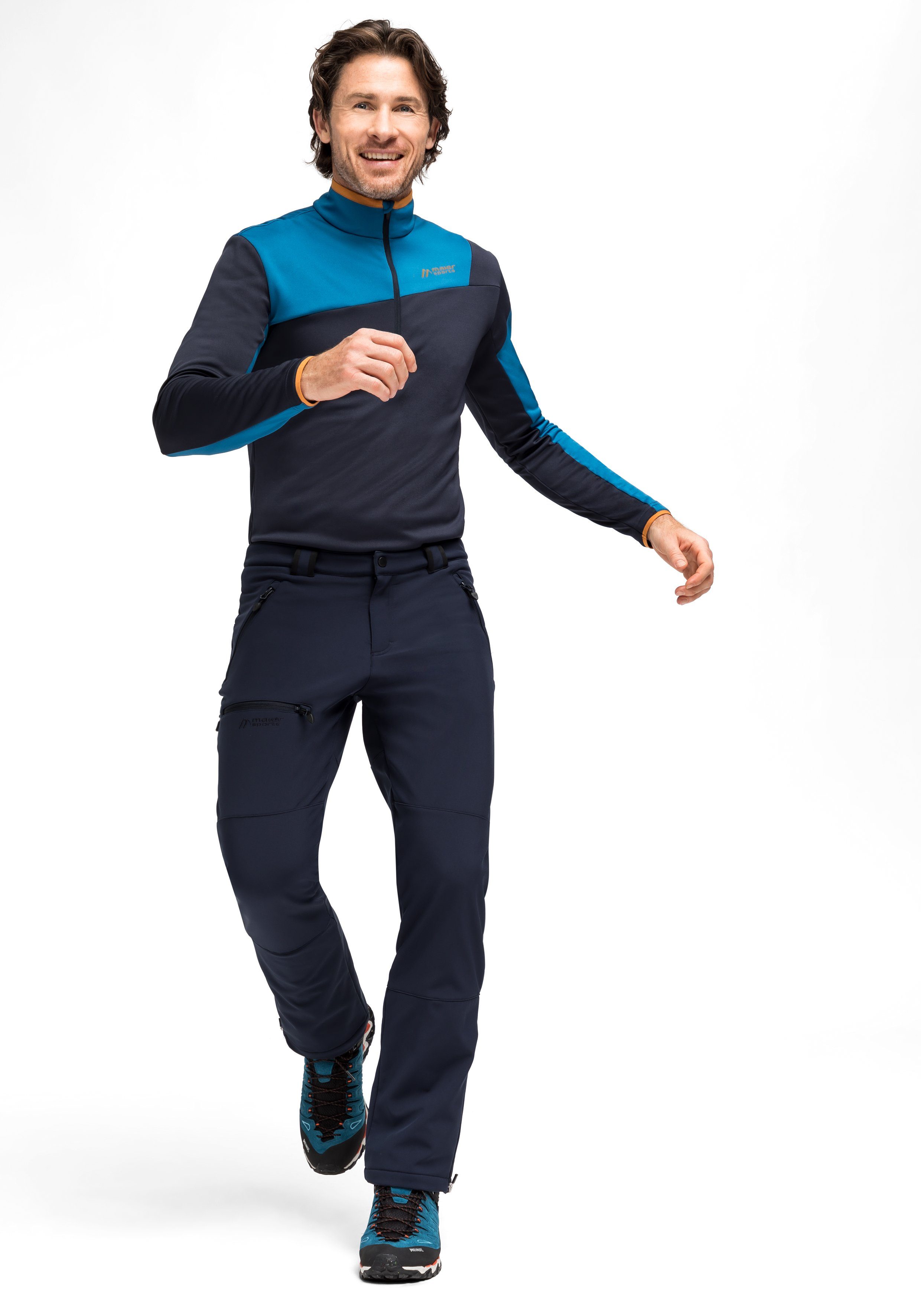 Maier Sports Softshell-broek Adakit M Heren trekkingbroek, ademende outdoorbroek, regular fit