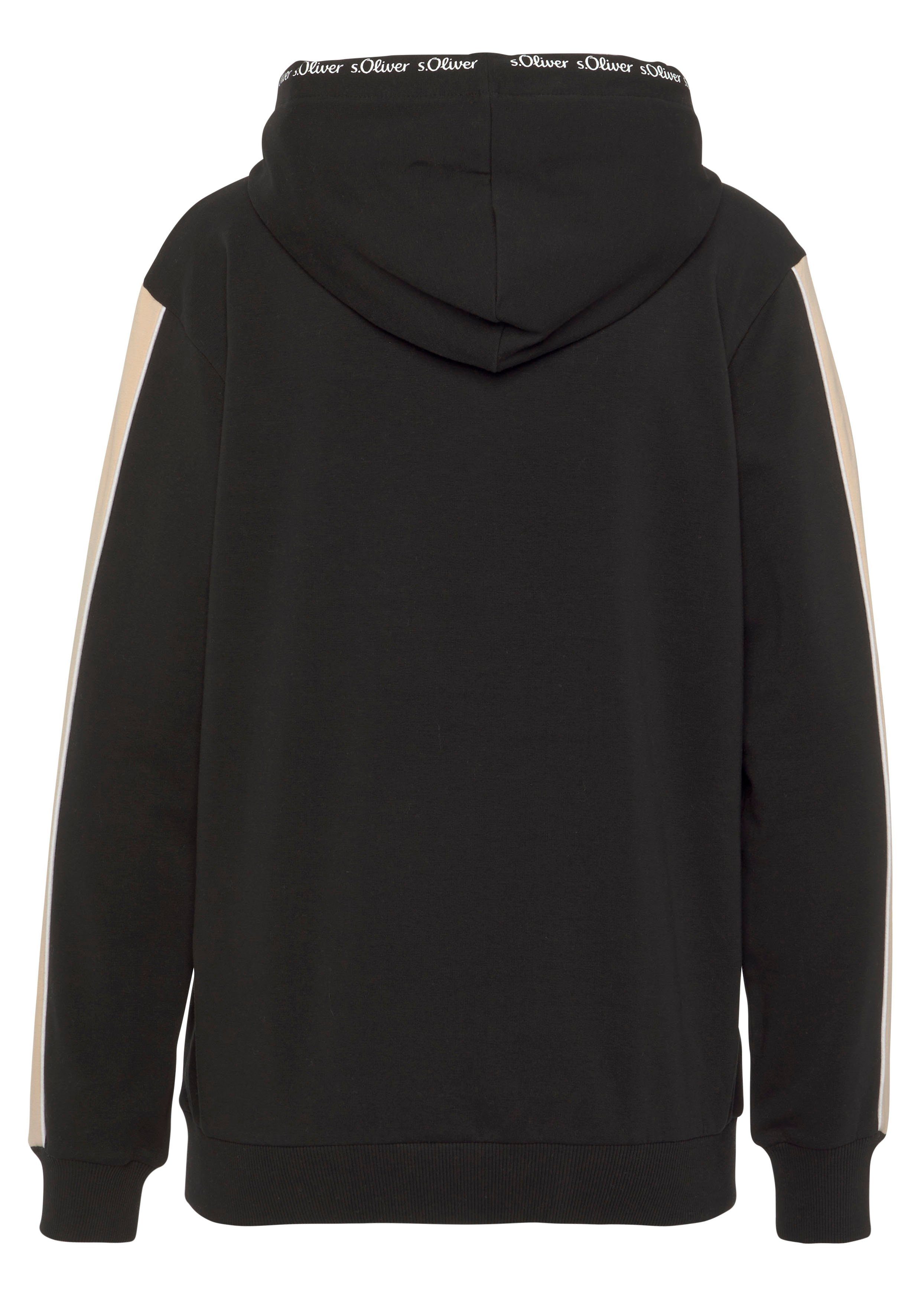 s.Oliver RED LABEL Beachwear Hoodie met contrasterende accenten loungewear (1-delig)