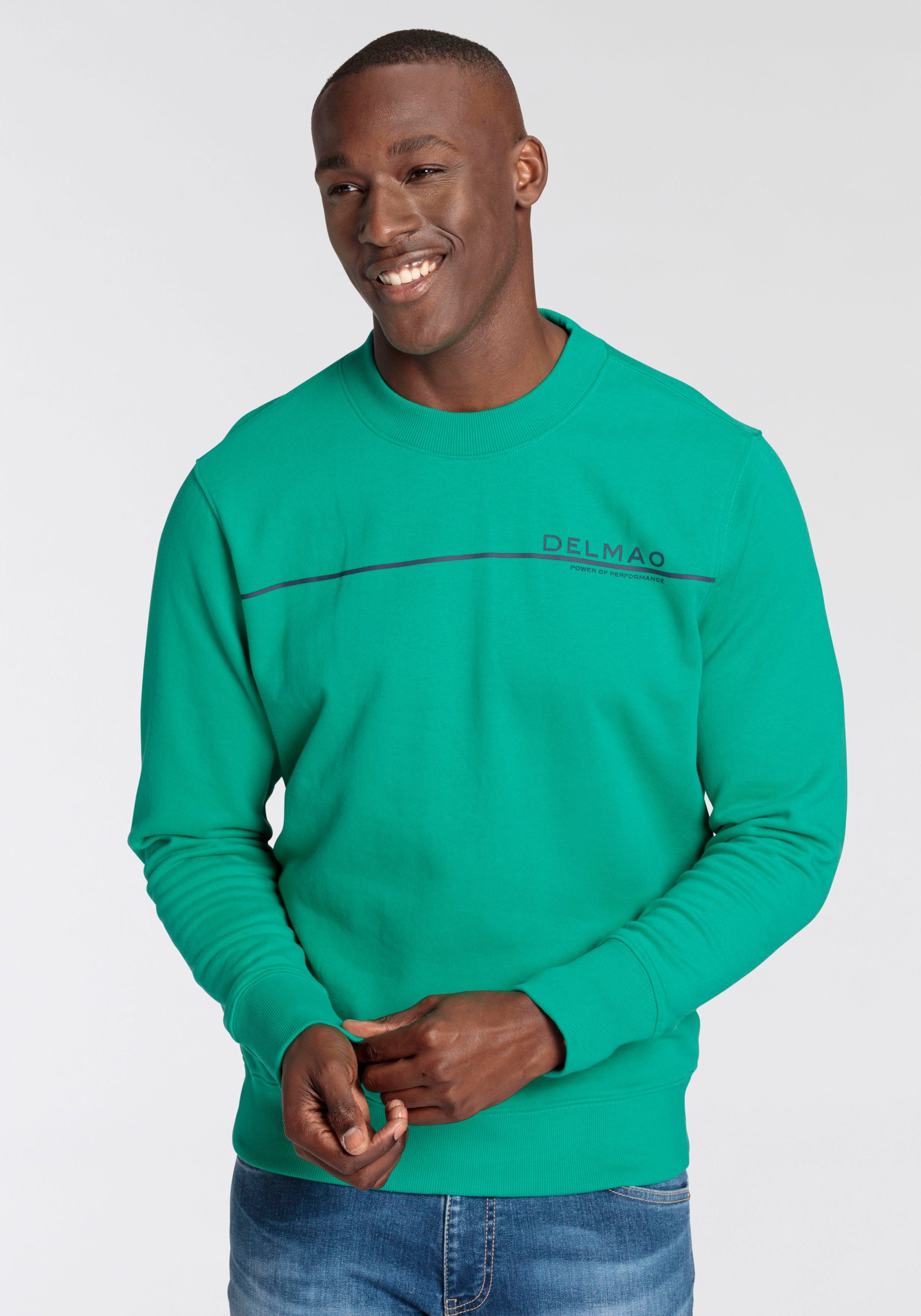 delmao sweatshirt met print groen