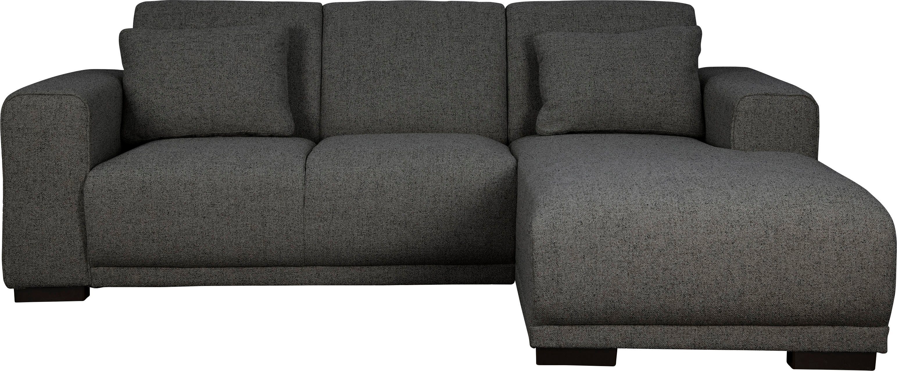 Home affaire Hoekbank BORNHOLM L-vorm met chaise longue, afmetingen B/D/H: 234/162/85 cm Recamiere links of rechts bestelbaar, golfvering, inclusief 2 kussens